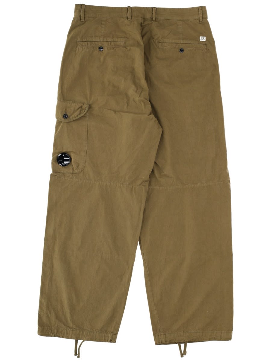 C.p. Company Cargo Trousers Drawstring Hem In Green