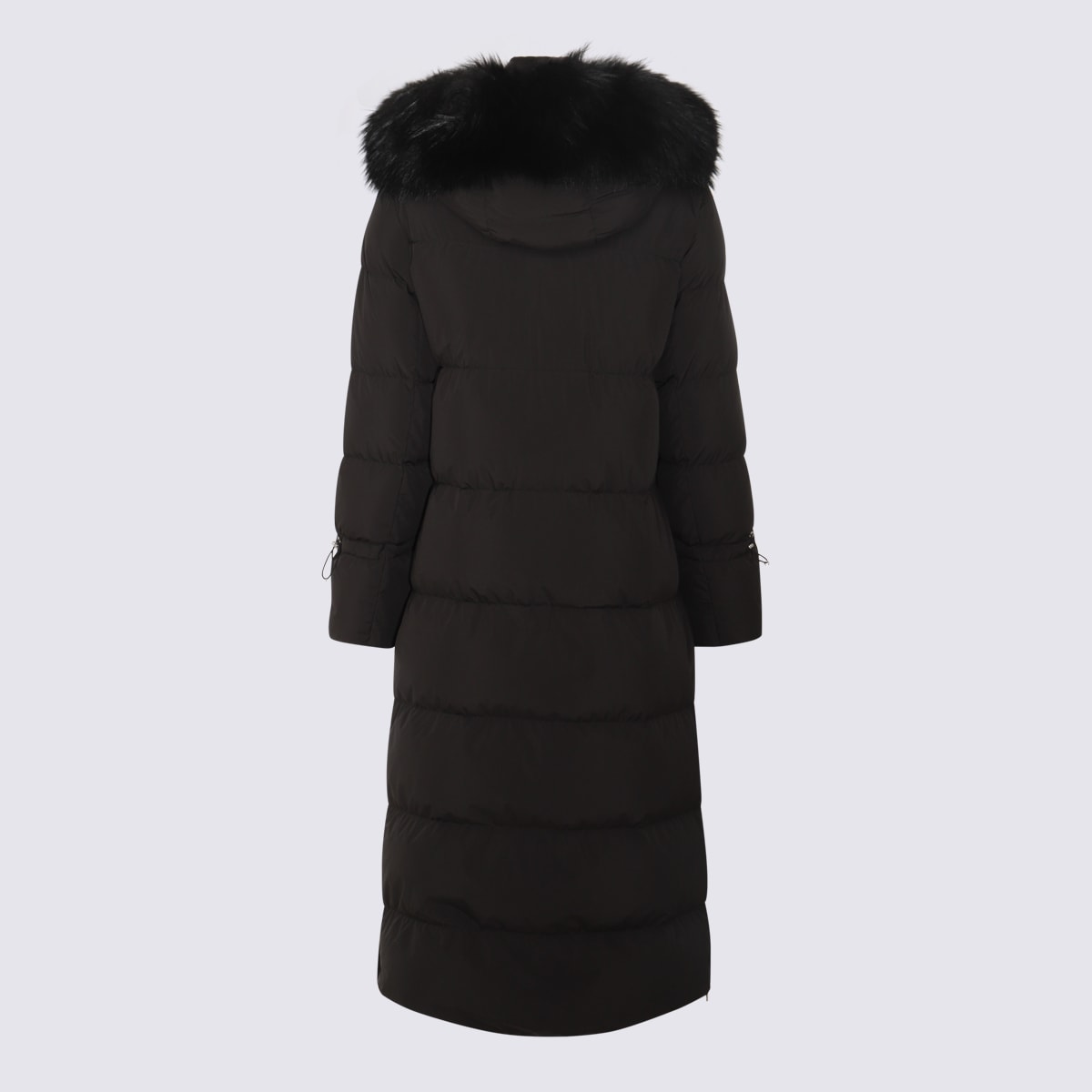 Shop Moorer Black Wool Down Jacket