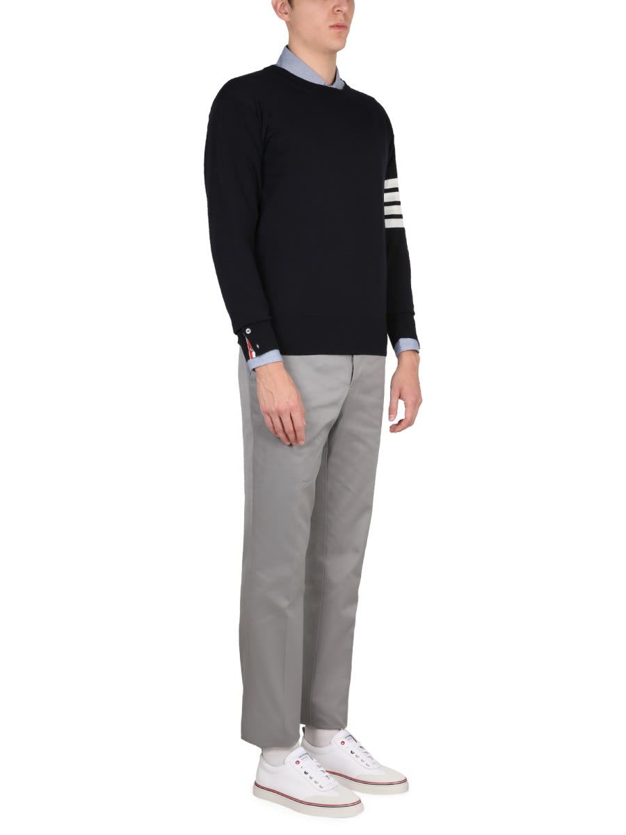 Shop Thom Browne Maglia 4bar Stripe In Blue