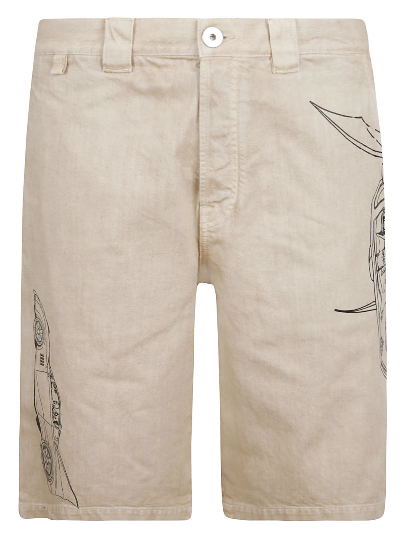 Lanvin Car Printed Trouser Shorts