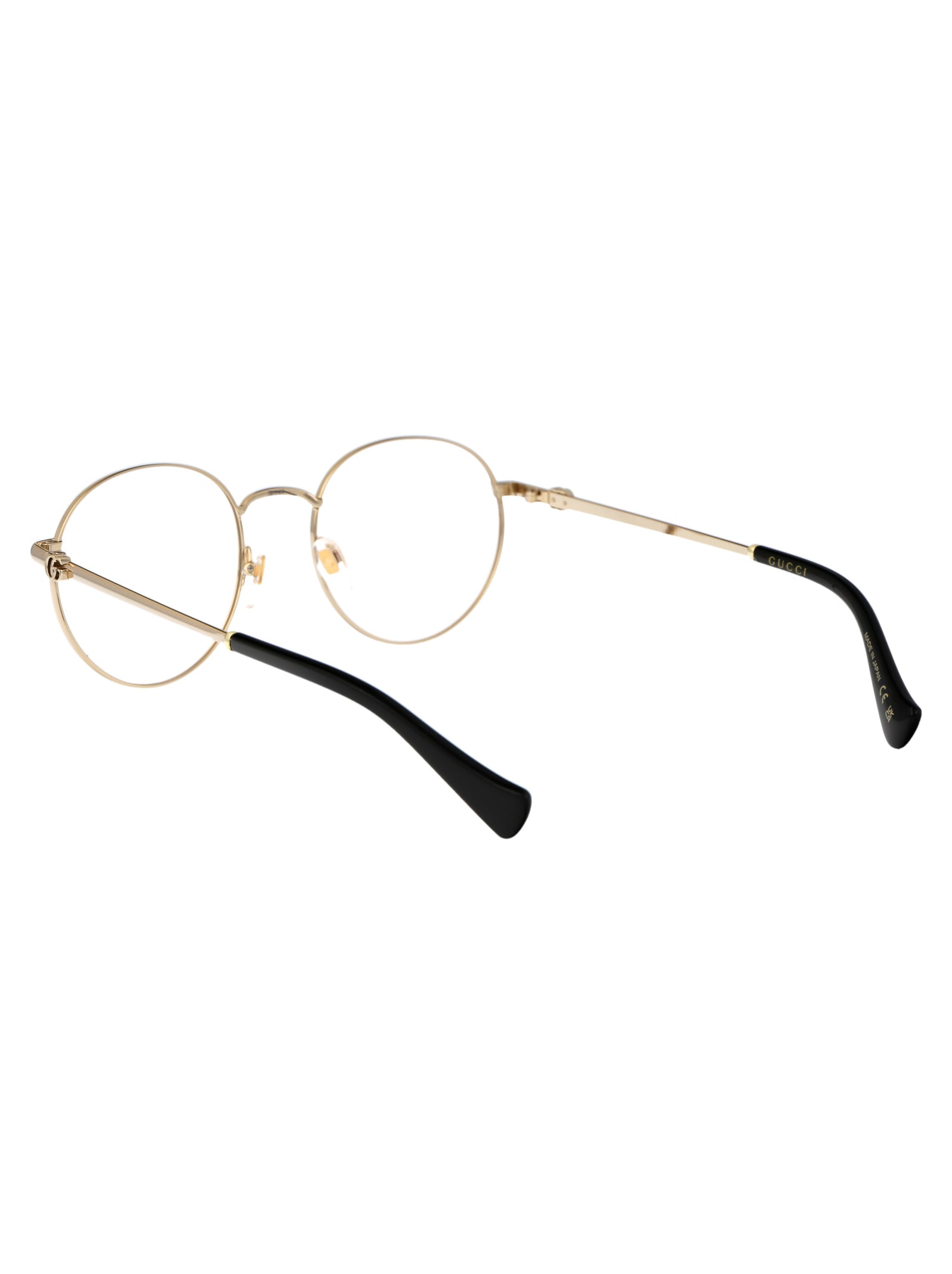 Shop Gucci Gg1594o Glasses In 001 Gold Gold Transparent