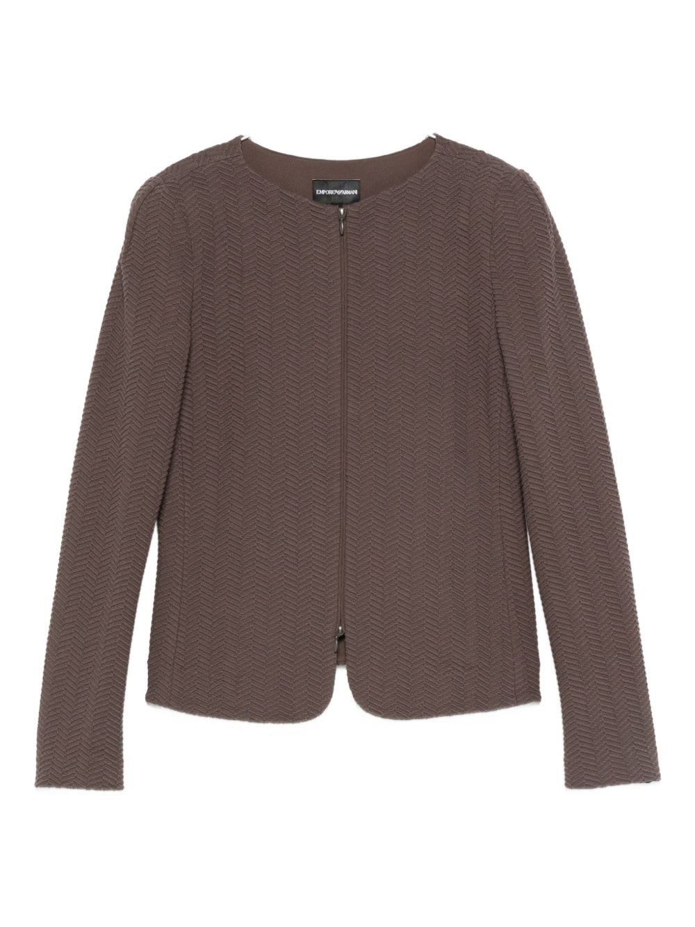 Emporio Armani Cotton Blend Blazer Jacket In Gray