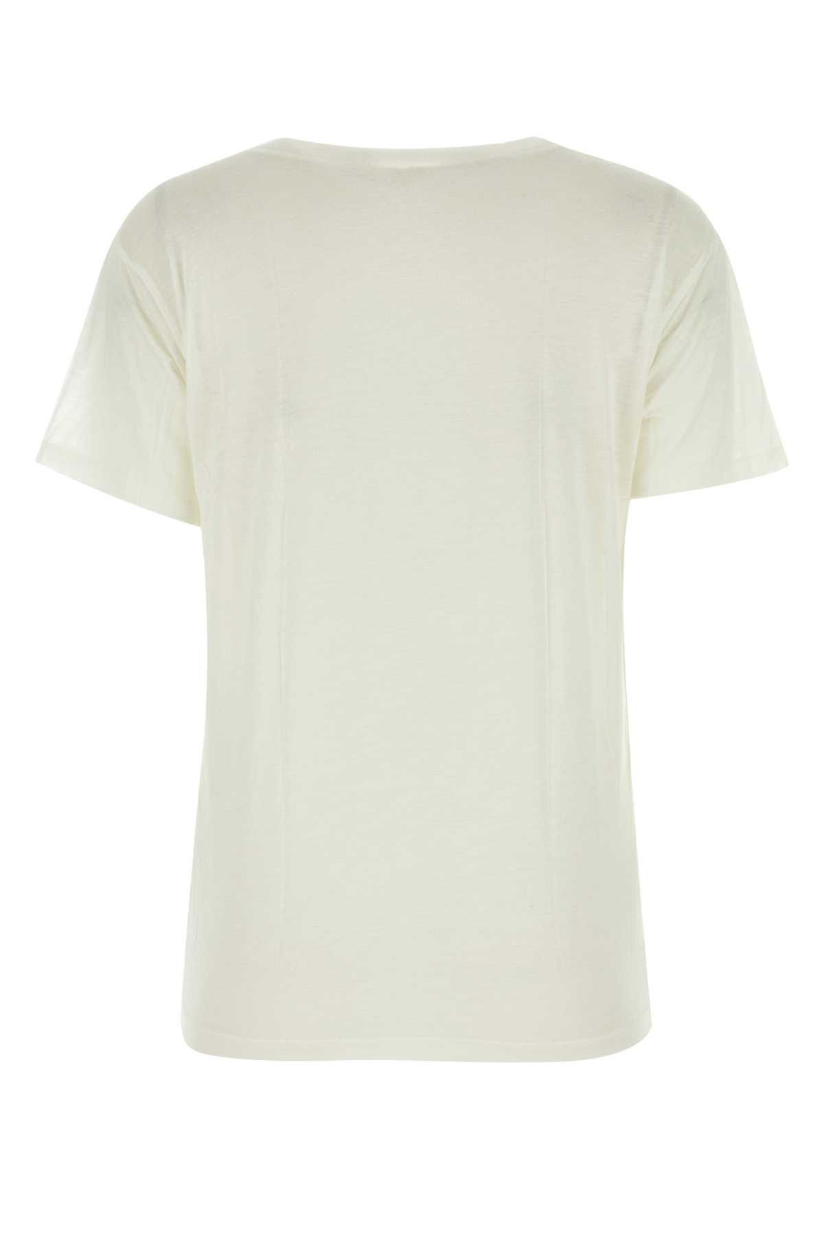Baserange Ivory Lyocell Tolo T-shirt In Undyed