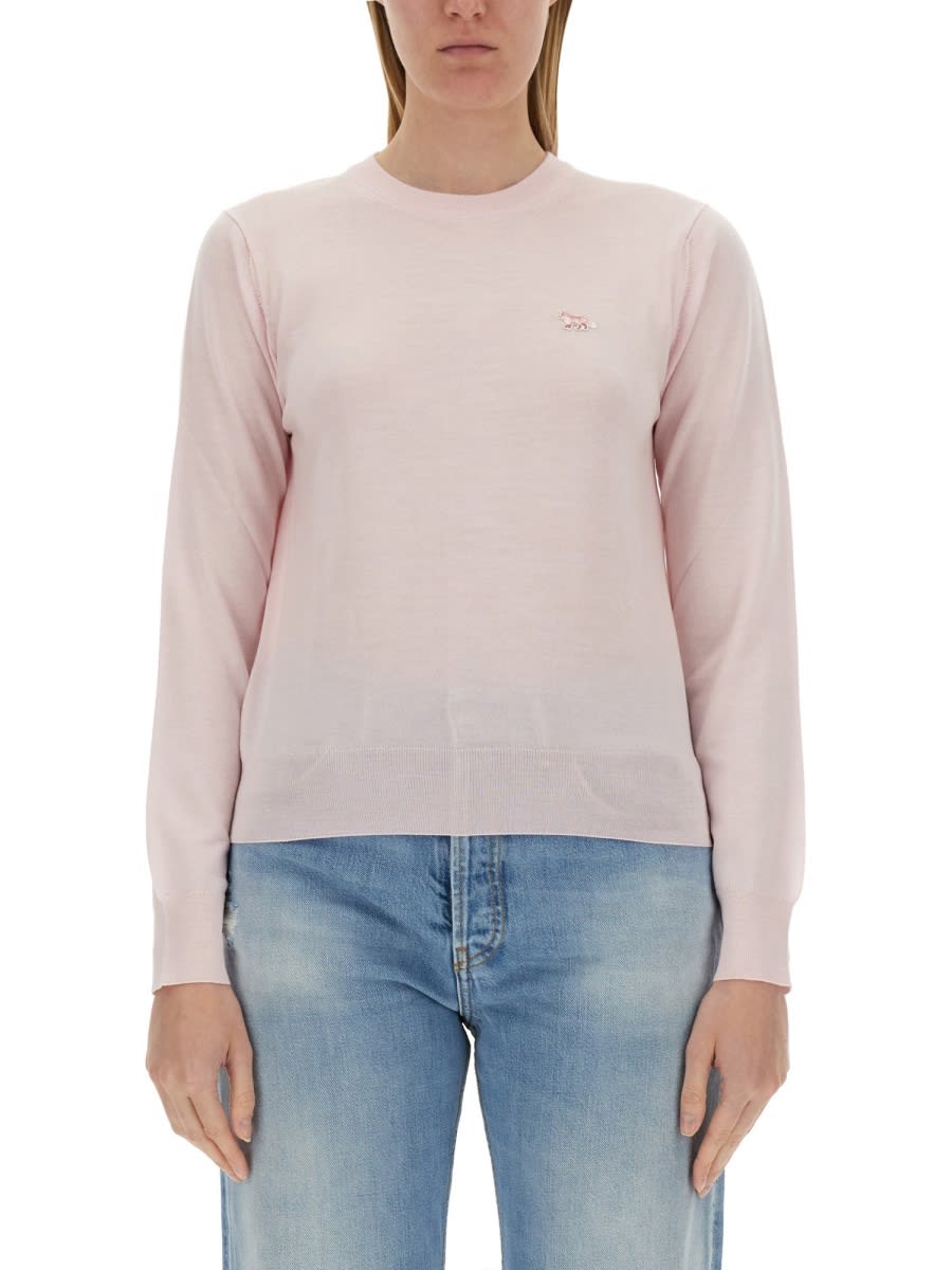 Shop Maison Kitsuné Baby Fox Jersey In Pink