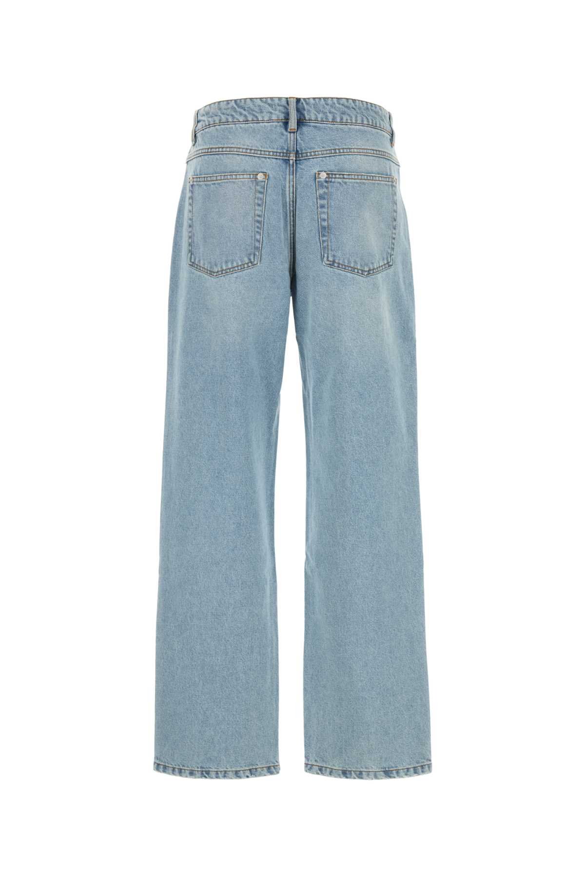 Gimaguas Wide-leg Jeans With Belt Loops And Pockets In Blue