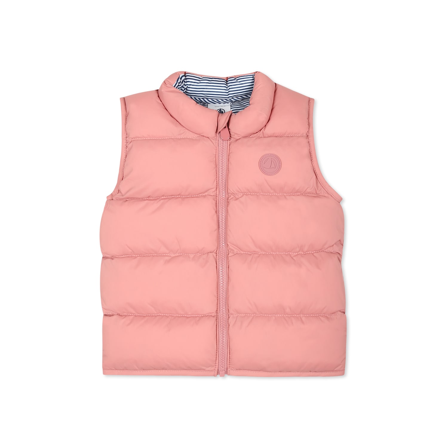 Petit Bateau Pink Vest For Baby Girl With Logo In Pink