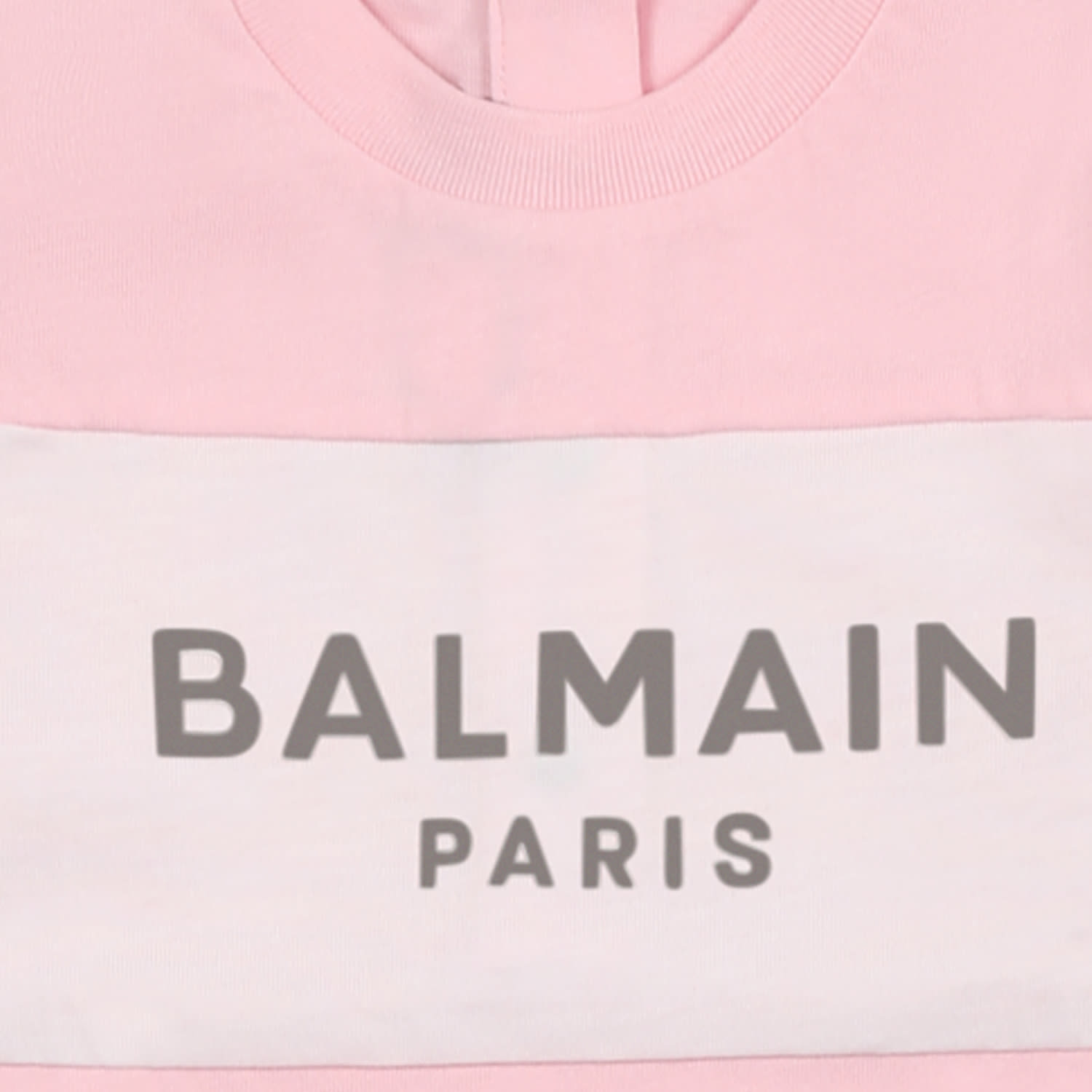 Balmain Pink Babygrow Set For Baby Girl With Logo In Pink