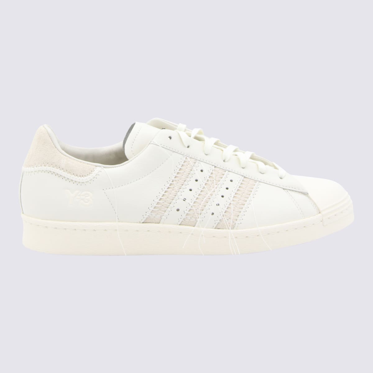 White Leather And Beige Suede Superstar Sneakers