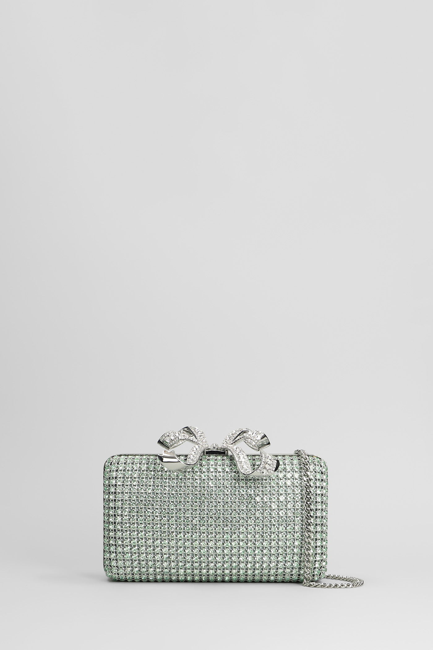 Chainmail Clutch In Green Crystal