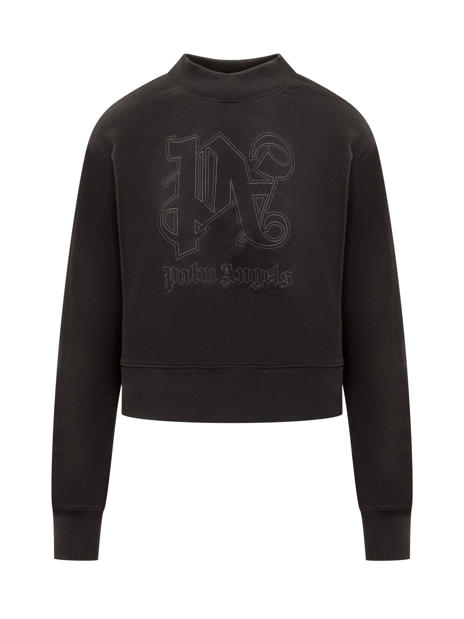 Shop Palm Angels Sweatshirt With Logo In Black