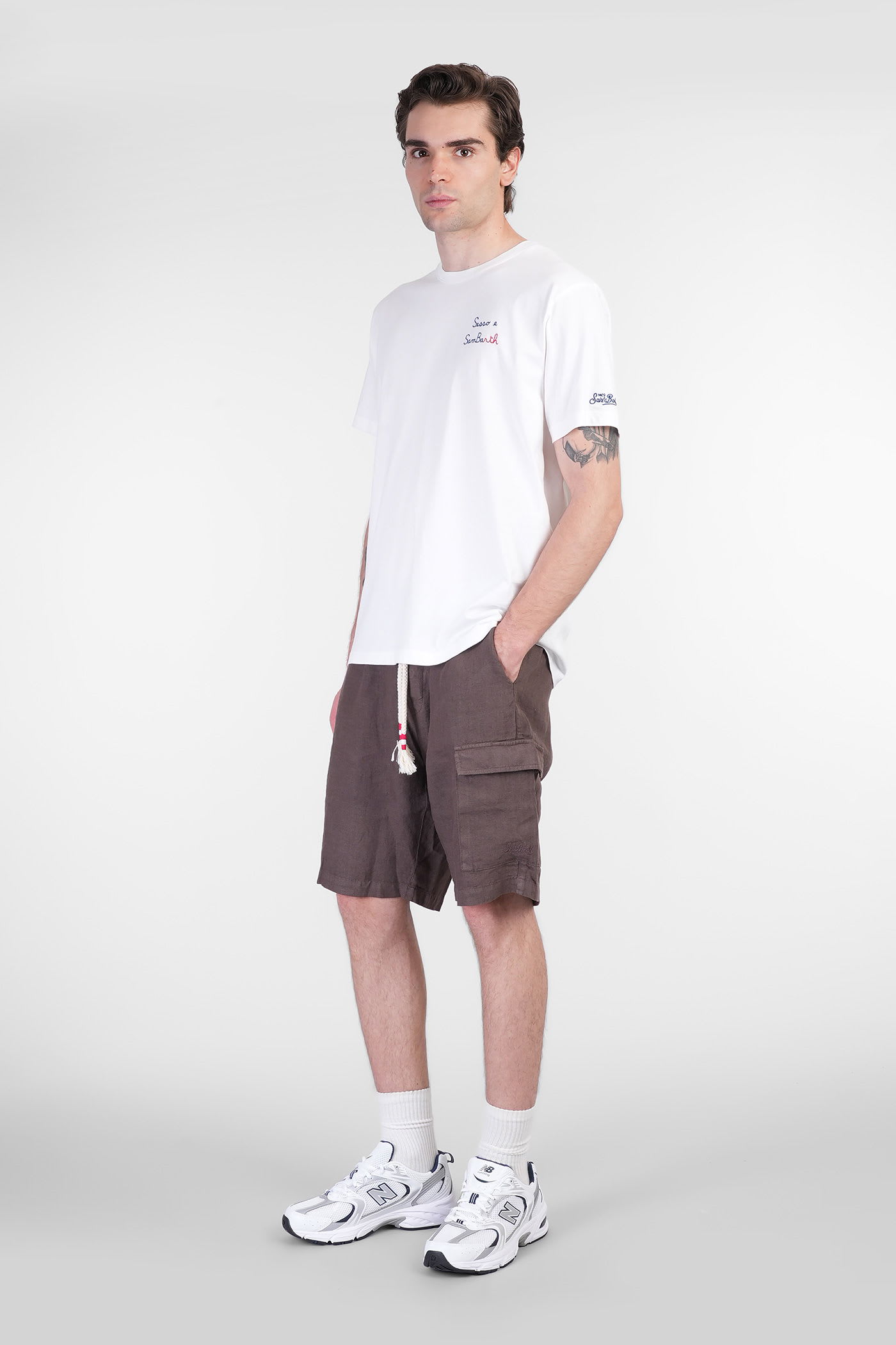 Mc2 Saint Barth Tshirt Man T-shirt In White Cotton In White