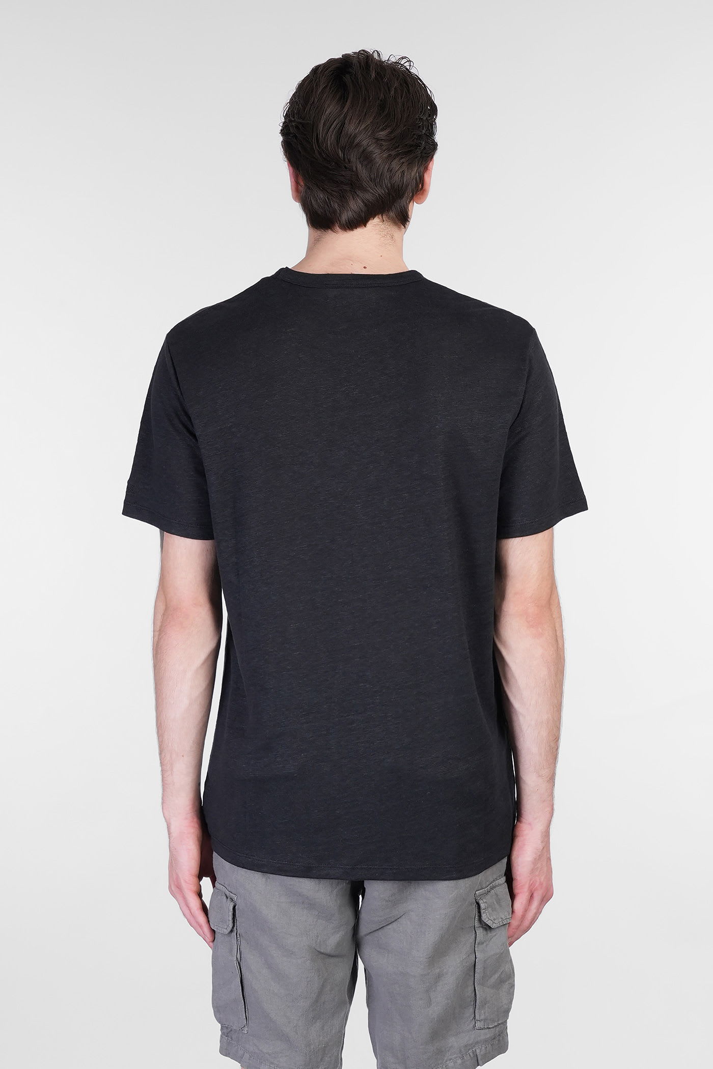 Mc2 Saint Barth Ecstasea N T-shirt In Black Linen In Black