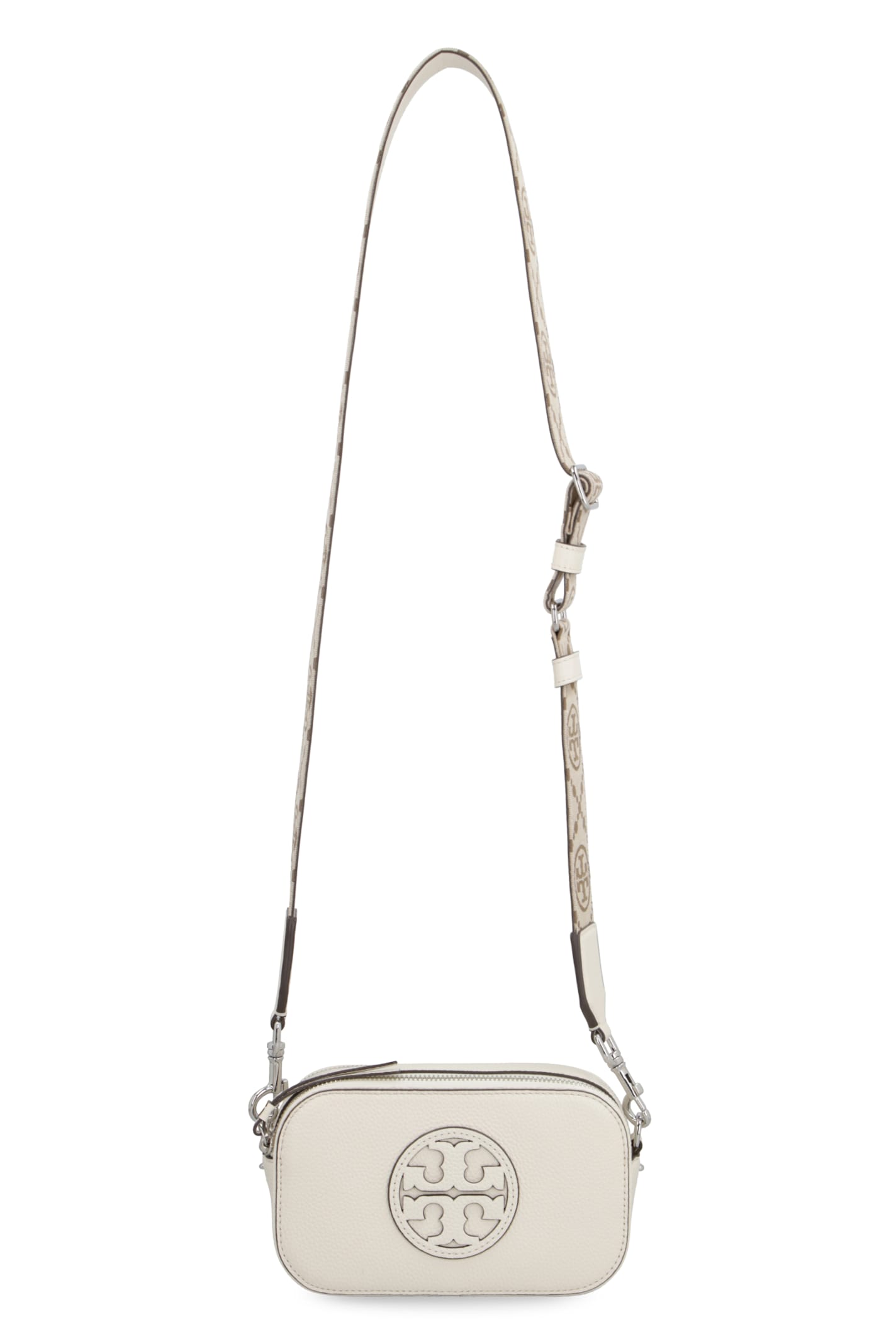 Shop Tory Burch Miller Mini Shoulder Bag In White