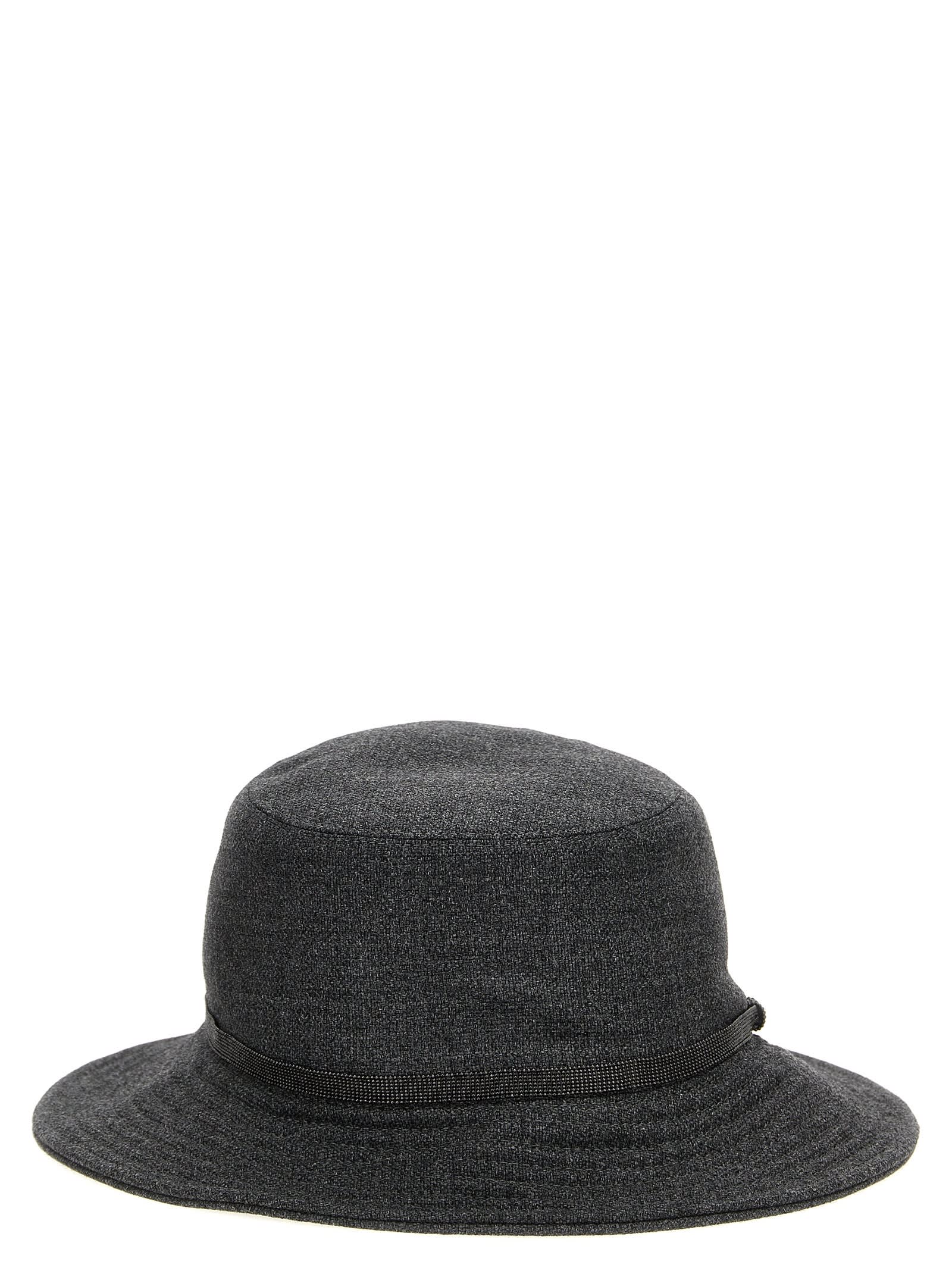 Shop Brunello Cucinelli Monile Hat In Gray