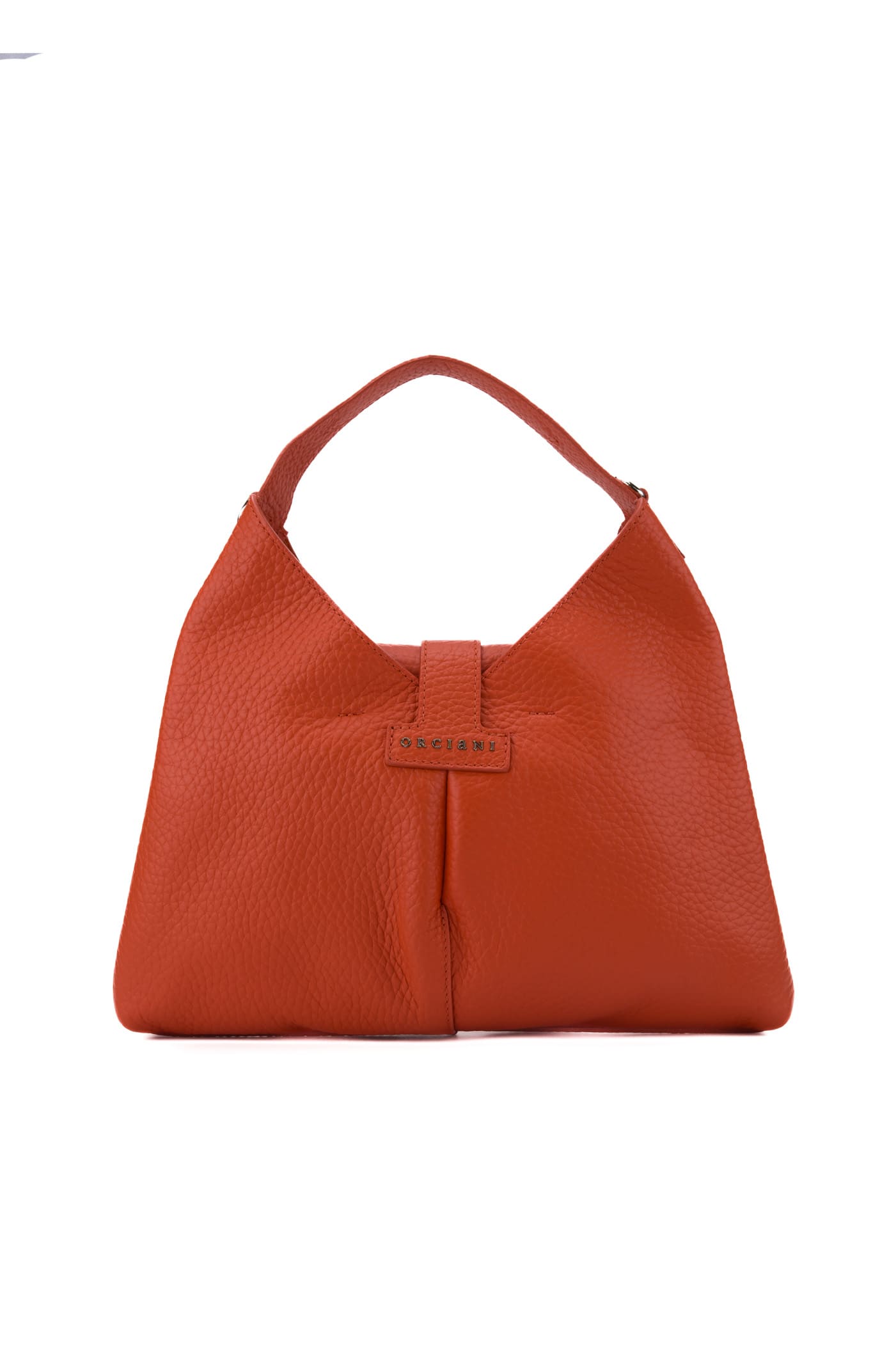 Shop Orciani Vita Soft Small Leather Bag In Papavero