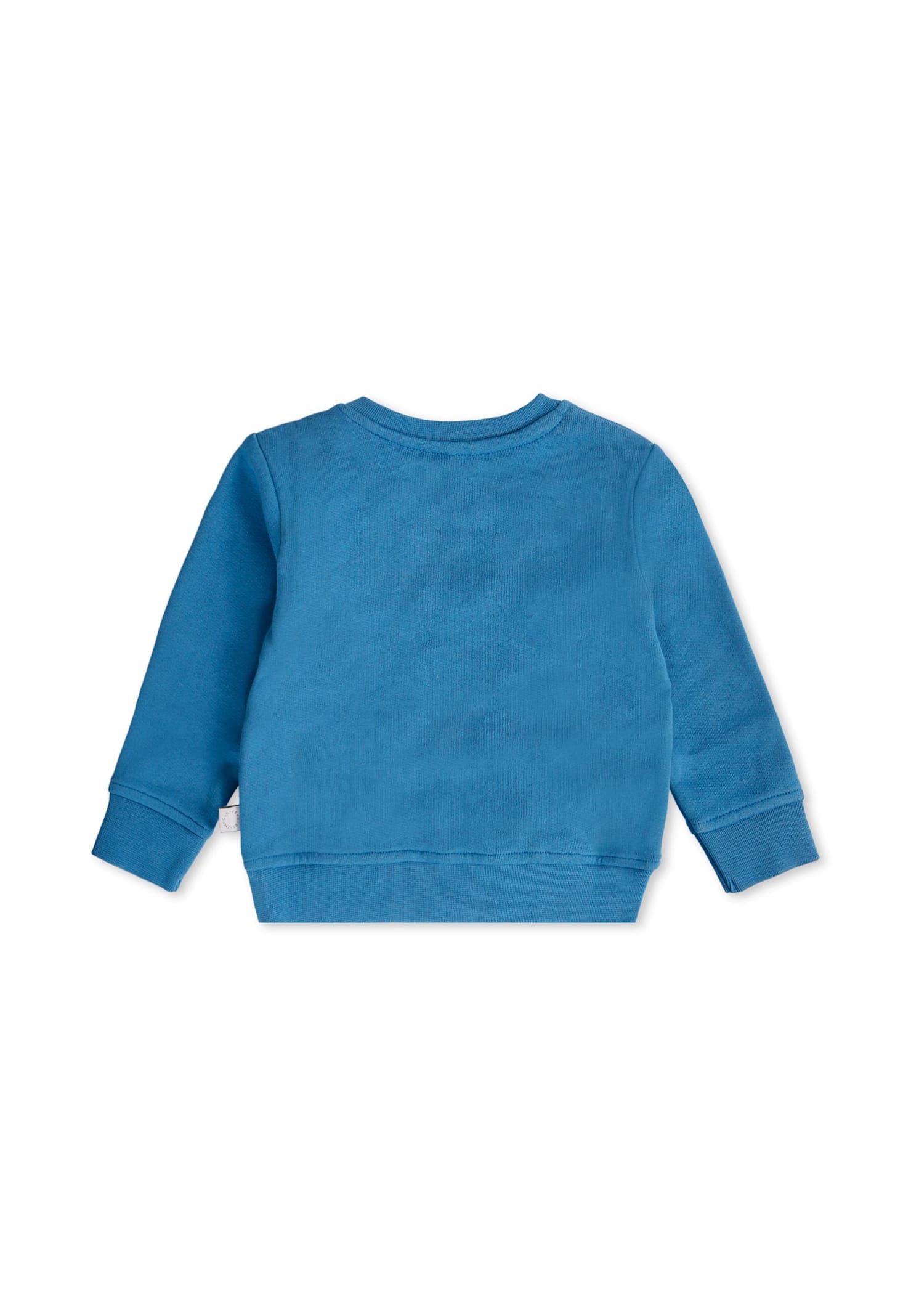 Stella Mccartney Blue Sweatshirt For Baby Boy With Smiling Sun And World In Blue