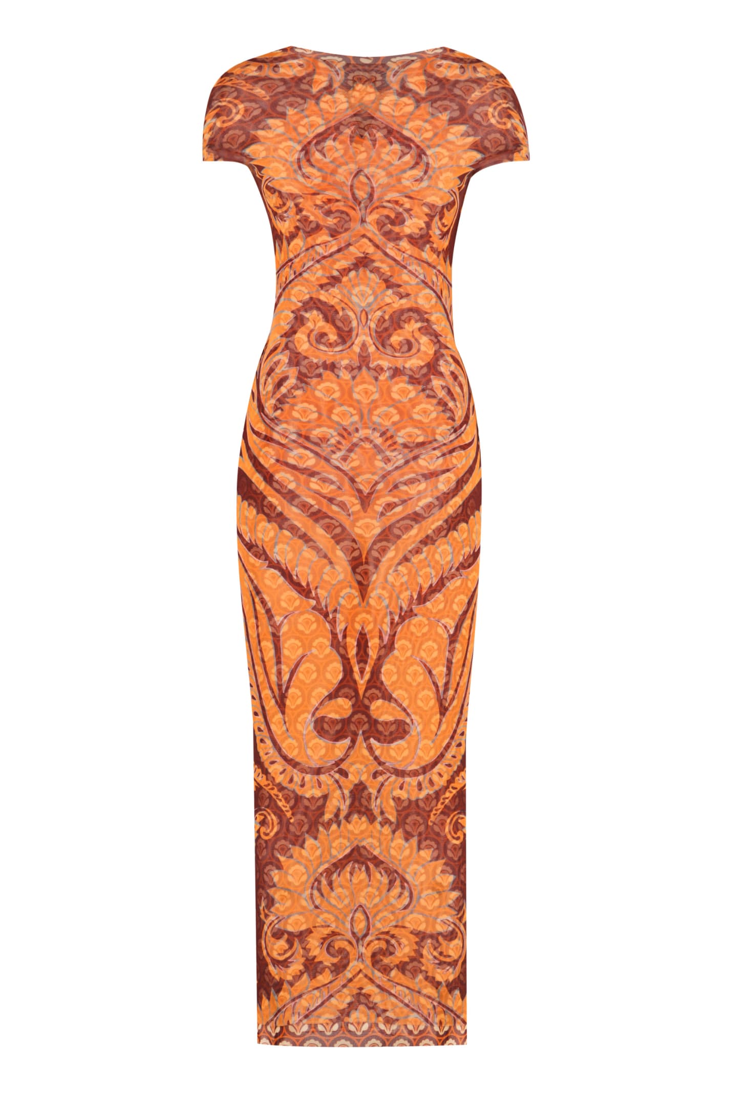 Shop Etro Printed Dress In Multicolor