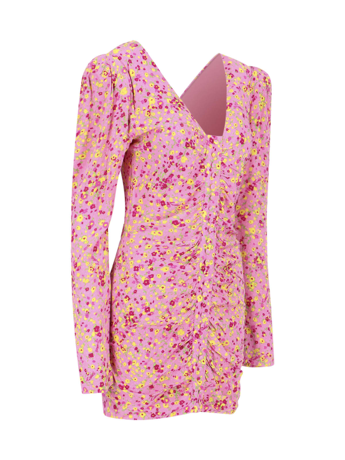 Shop Rotate Birger Christensen Mini Floral Dress In Pink