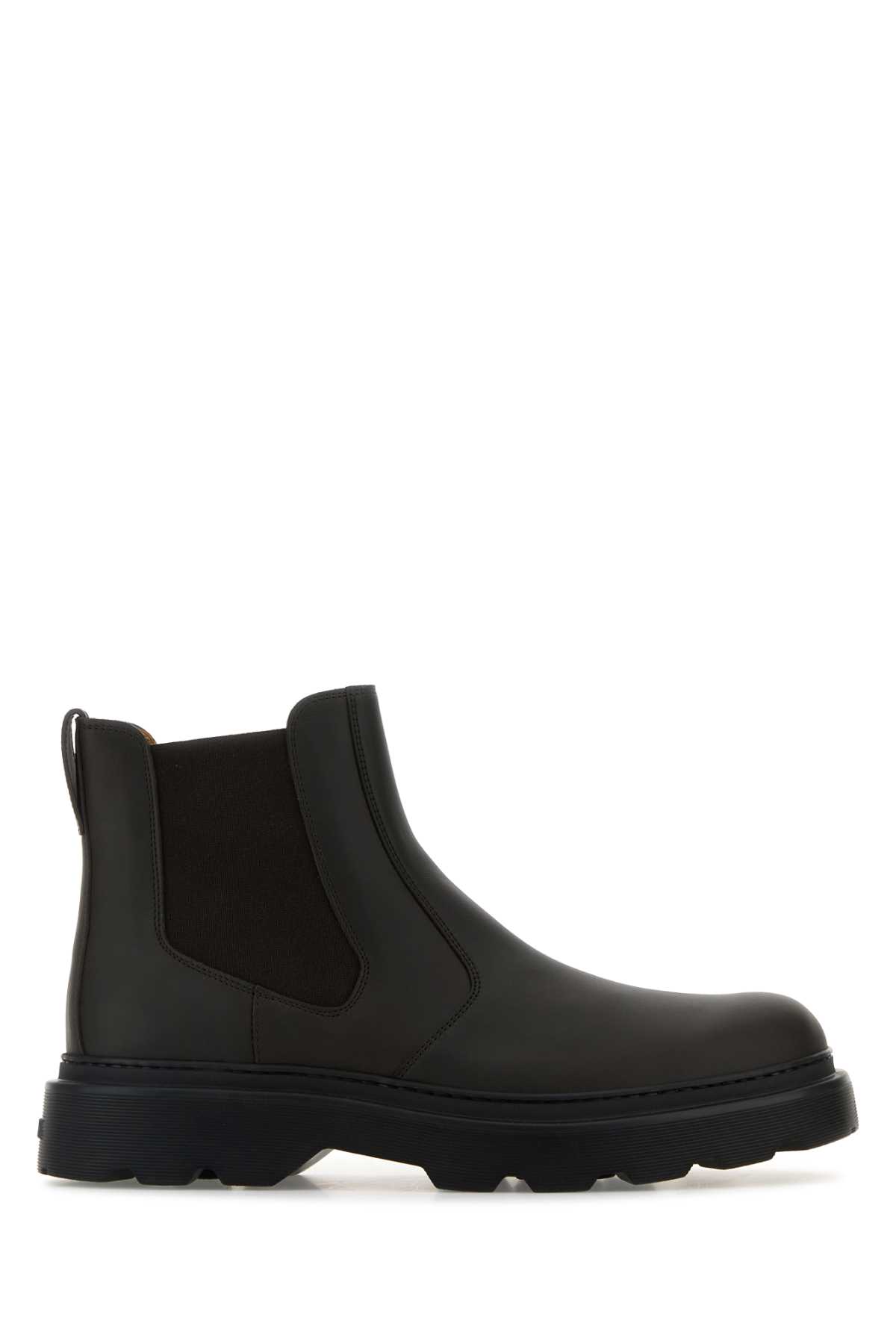 Dark Brown Leather Ankle Boots