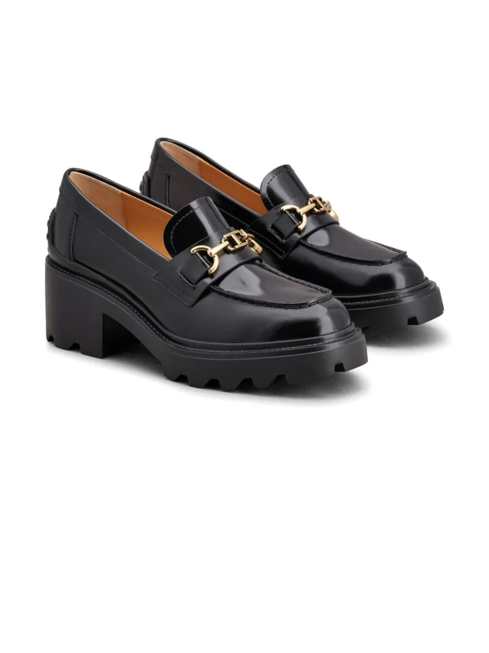 Shop Tod's Loafers In Black Leather