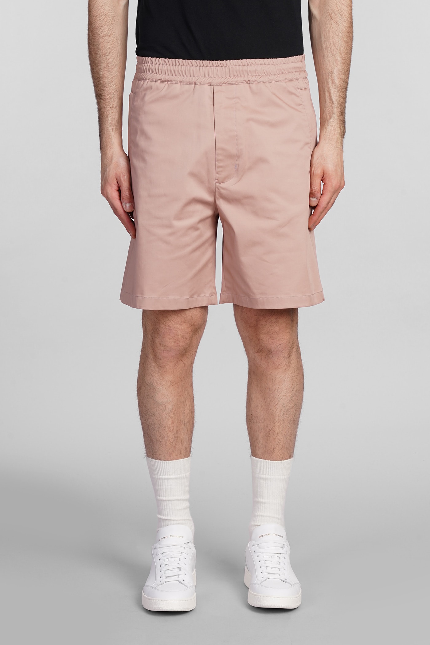 Shop Low Brand Tokyo Zio Shorts In Rose-pink Cotton
