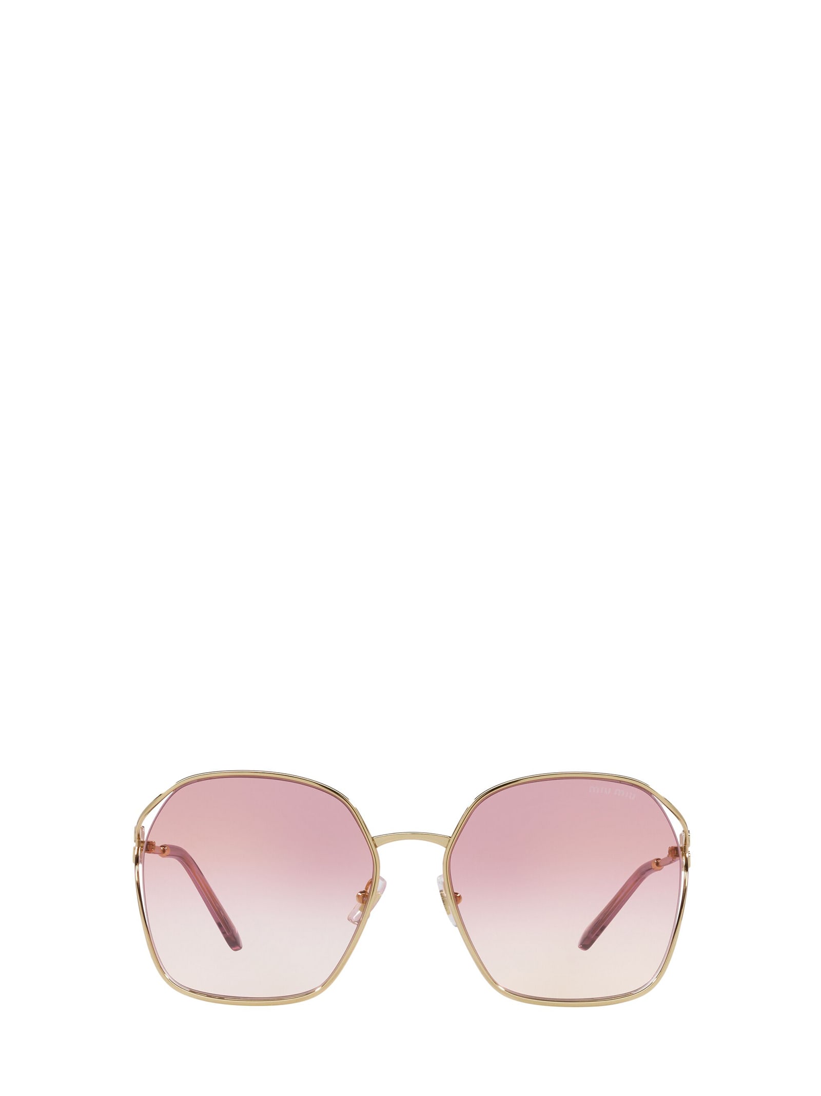 Miu Miu Mu 52ws Gold Sunglasses In Gold