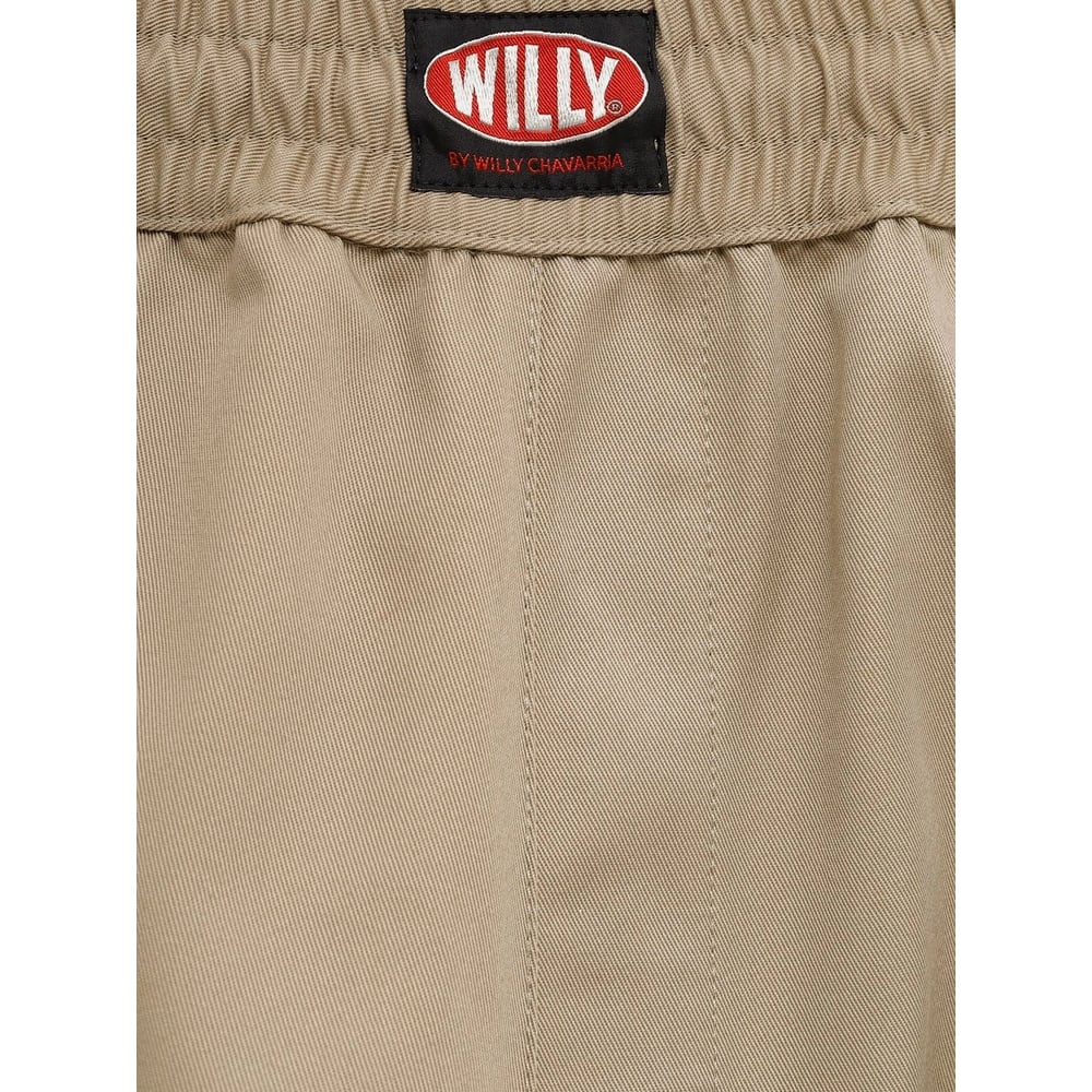 Willy Chavarria Beige Orale Elasticated Shorts In Neutral