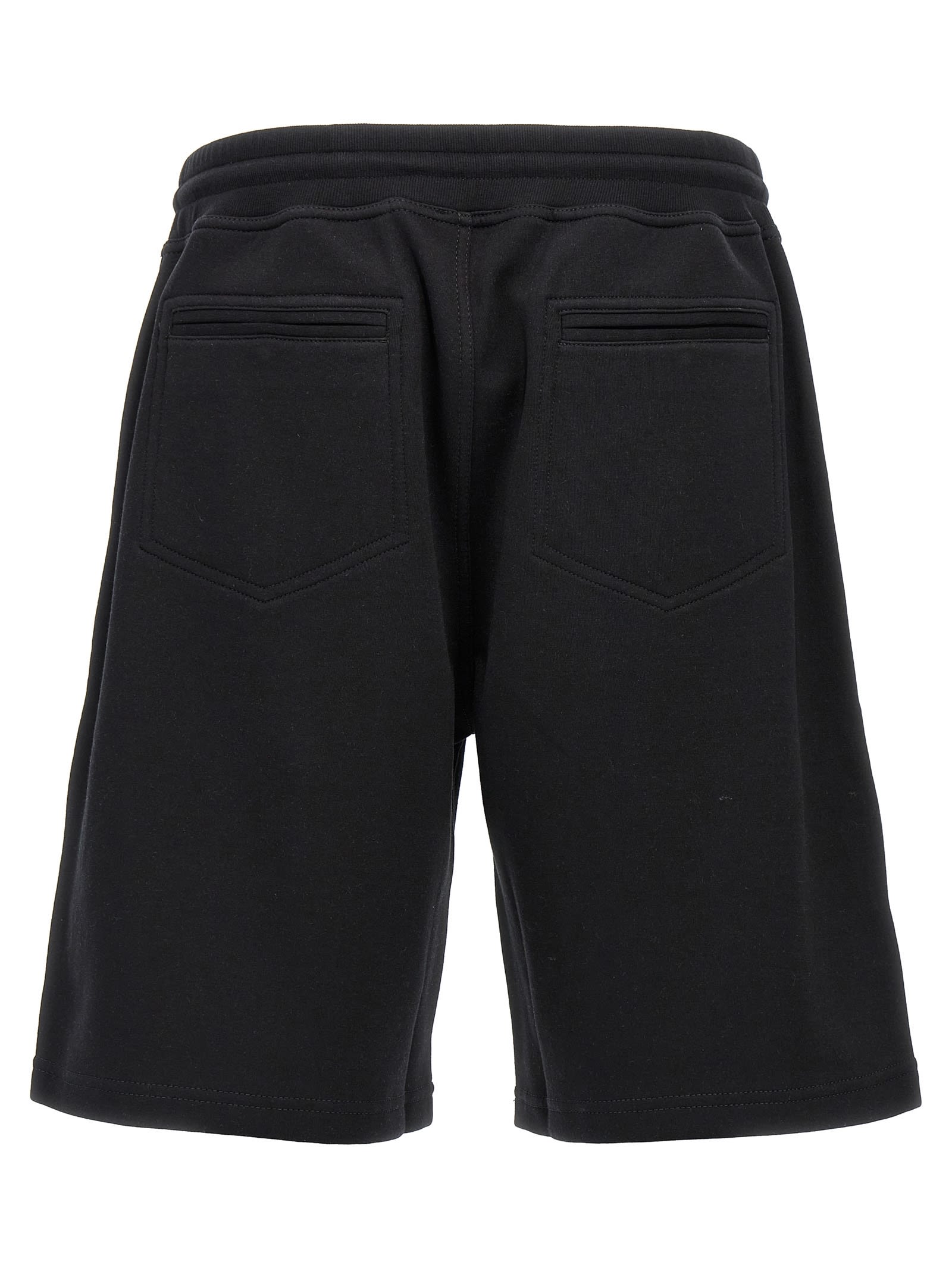 Shop Brunello Cucinelli Cotton Blend Bermuda Shorts In Black