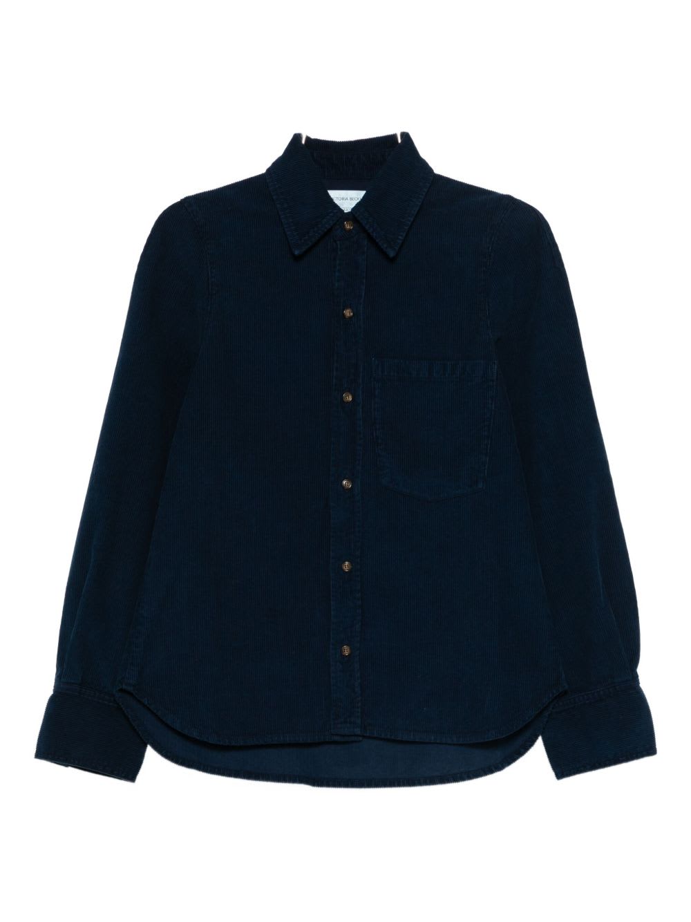 Victoria Beckham Cotton Corduroy Shirt In Black