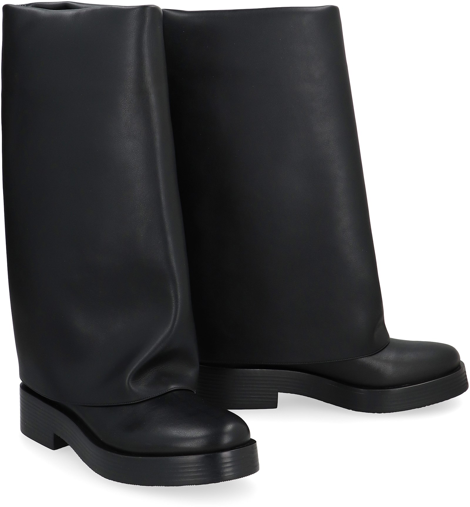 Shop Casadei Leather Boots In Black