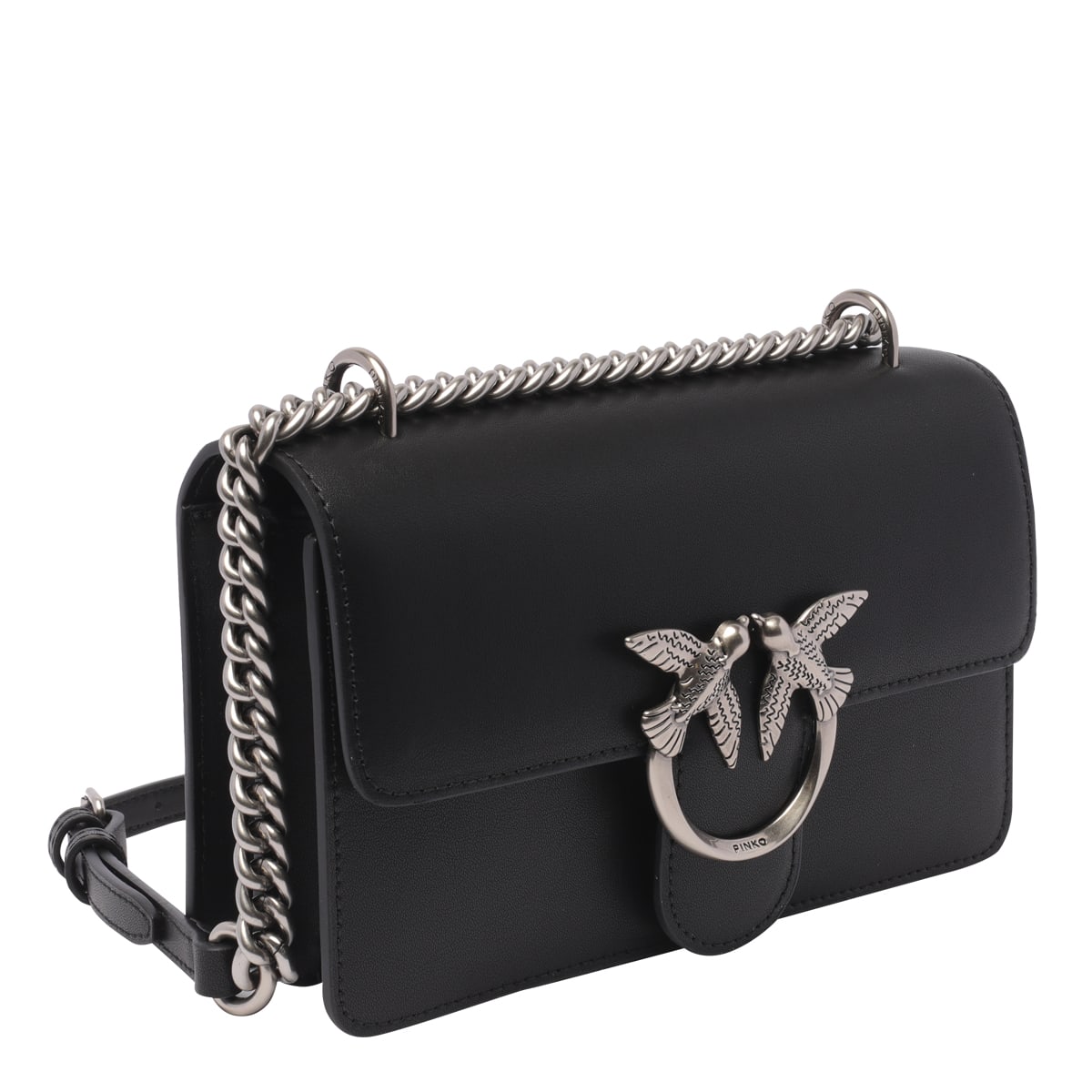 Shop Pinko Love One Crossbody Bag In Black