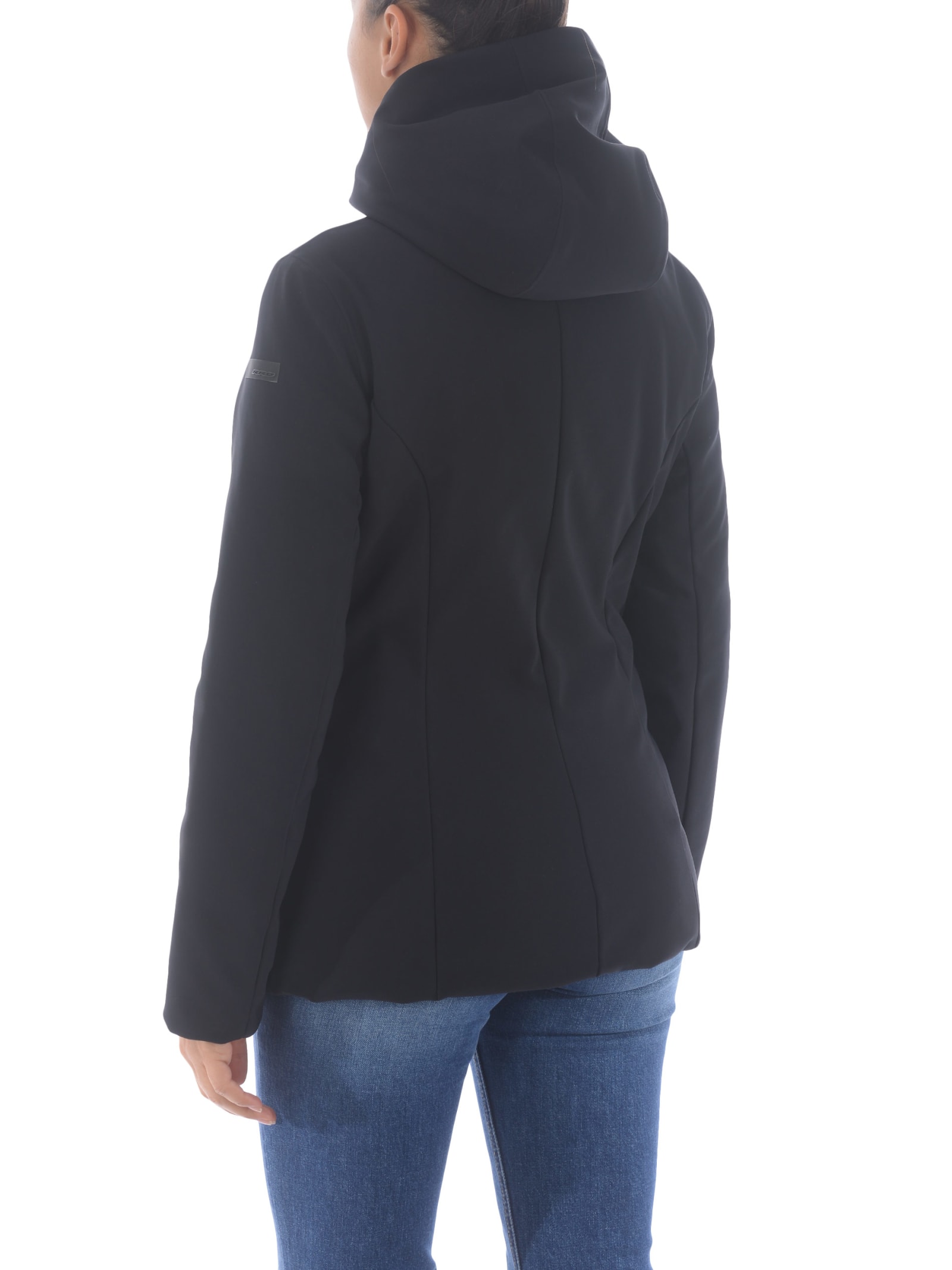 Shop Rrd - Roberto Ricci Design Rrd Winter Storm Lady Down Jacket In Technical Stretch Fabric In Nero