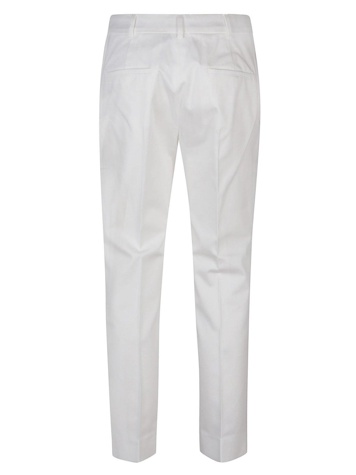 Shop Max Mara Tapered Cropped Trousers In White