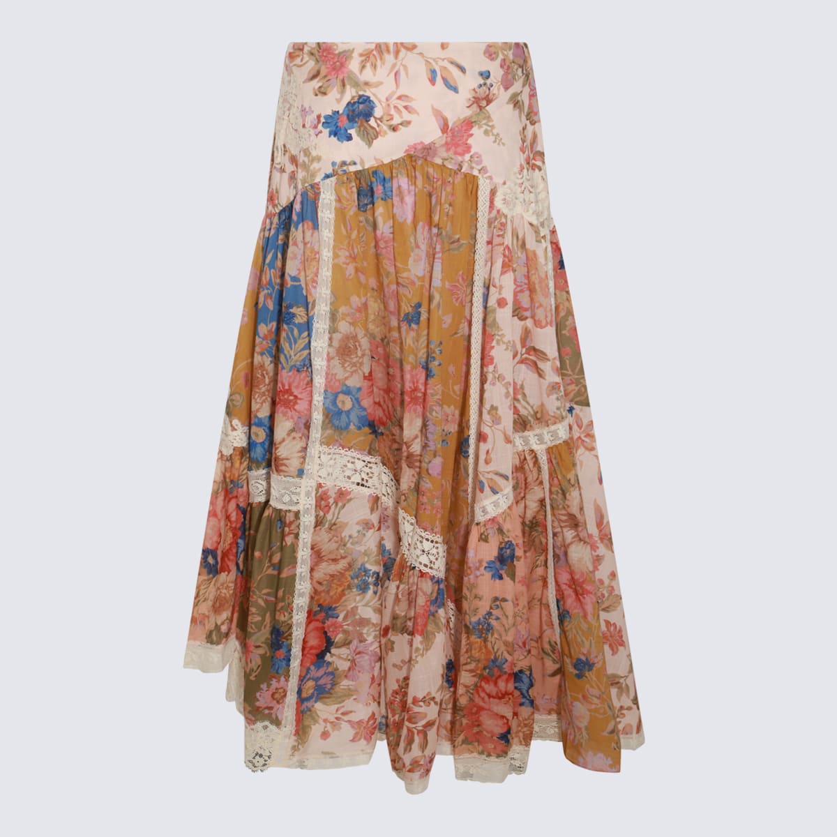 Shop Zimmermann Multicolor Maxi Skirt In Spliced