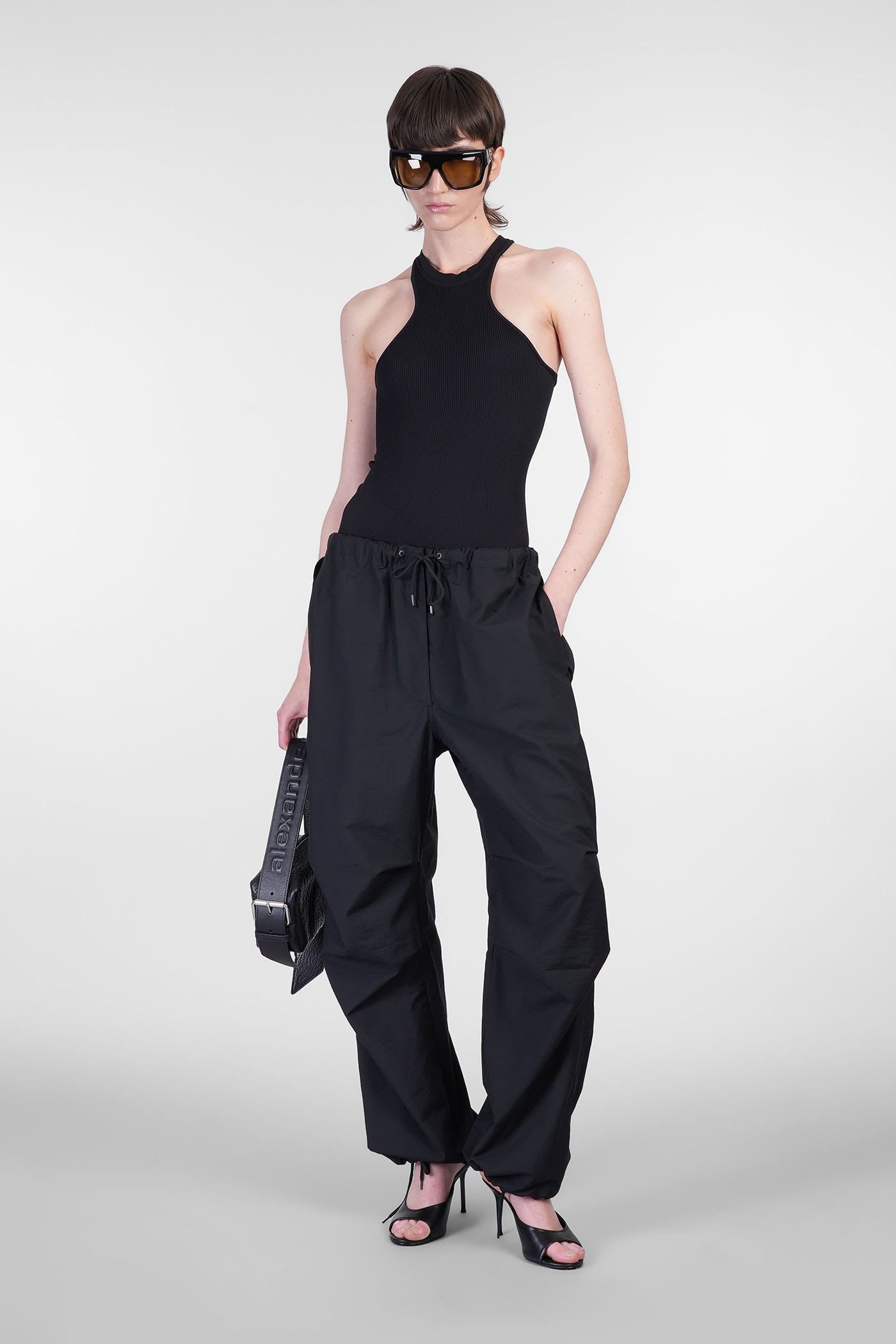 Andreädamo Ribbed Fitted Racerback Sleeveless Top