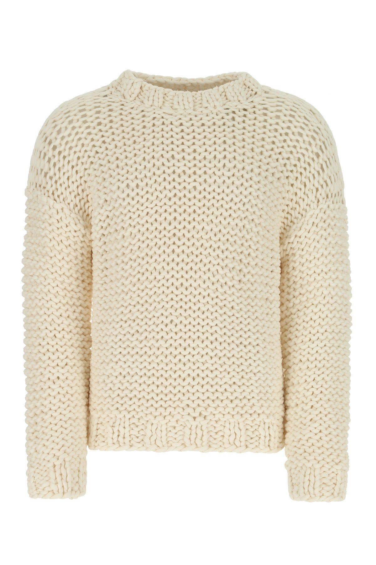 Koché Ivory Cotton Blend Sweater