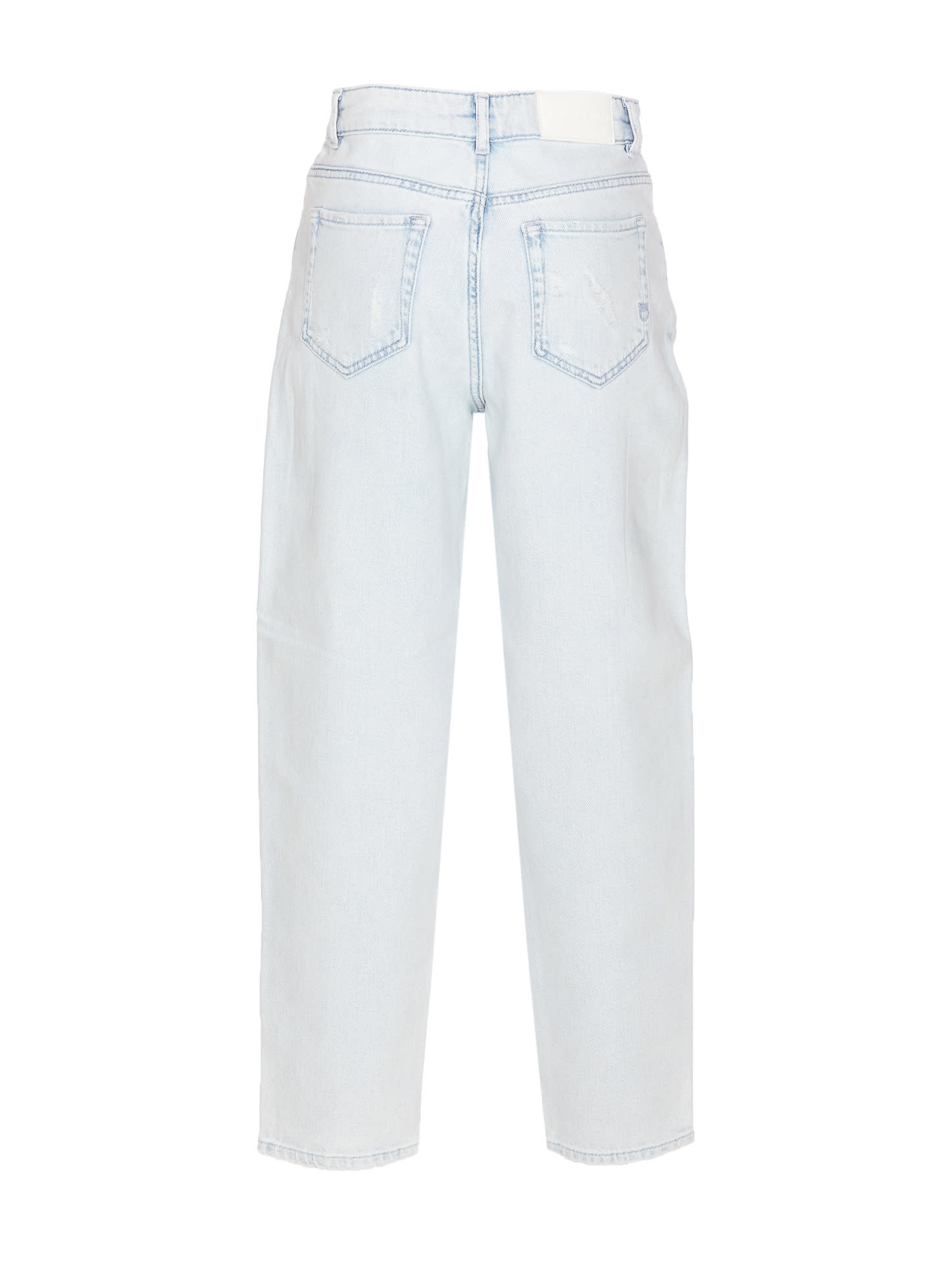 Shop Pinko Maddie Mom Jeans In Moonwash