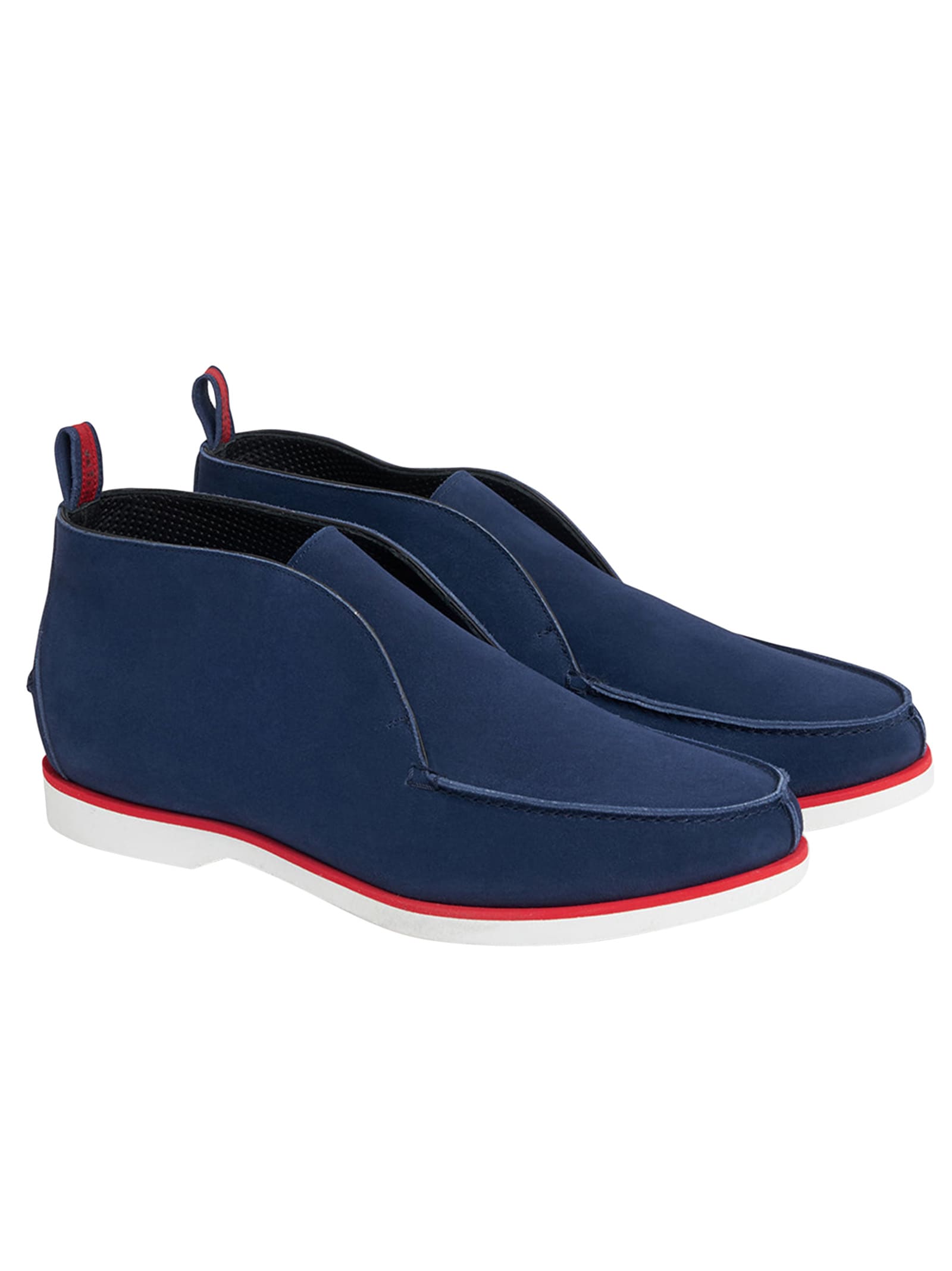 Shop Kiton Ankle Shoes Calfskin In Royal Blue