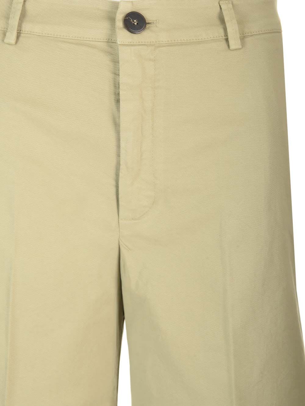 Shop Forte Forte Cotton Twill Flared Trousers In Green