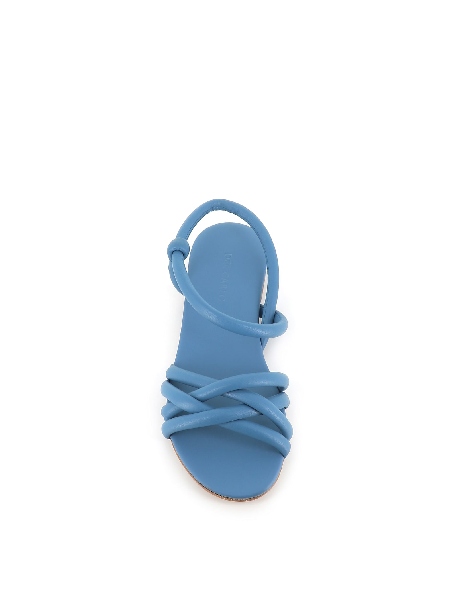 Del Carlo Intertwined-strap Sandals In Blu Avio