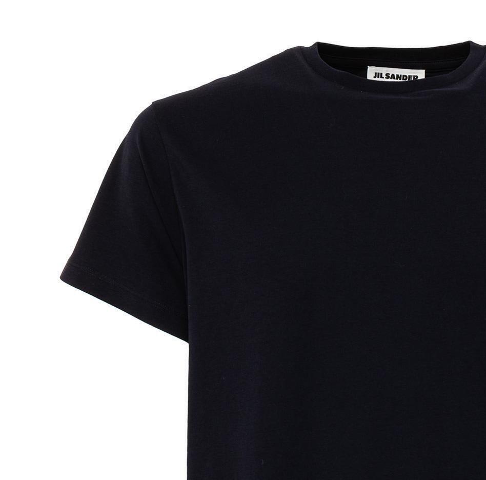 Shop Jil Sander Crewneck Short-sleeved T-shirt In Blu Notte