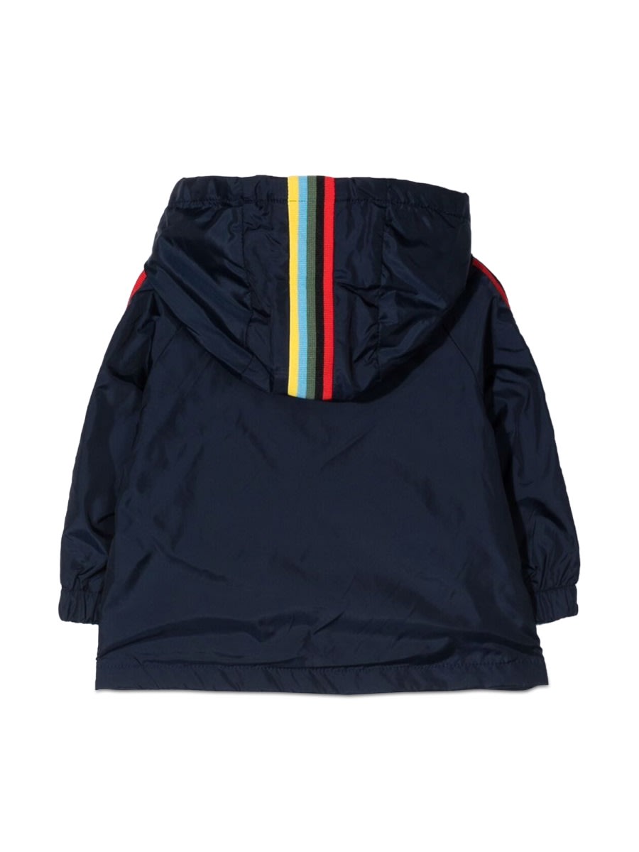 Shop Paul Smith Junior Hooded Jacket In Blue