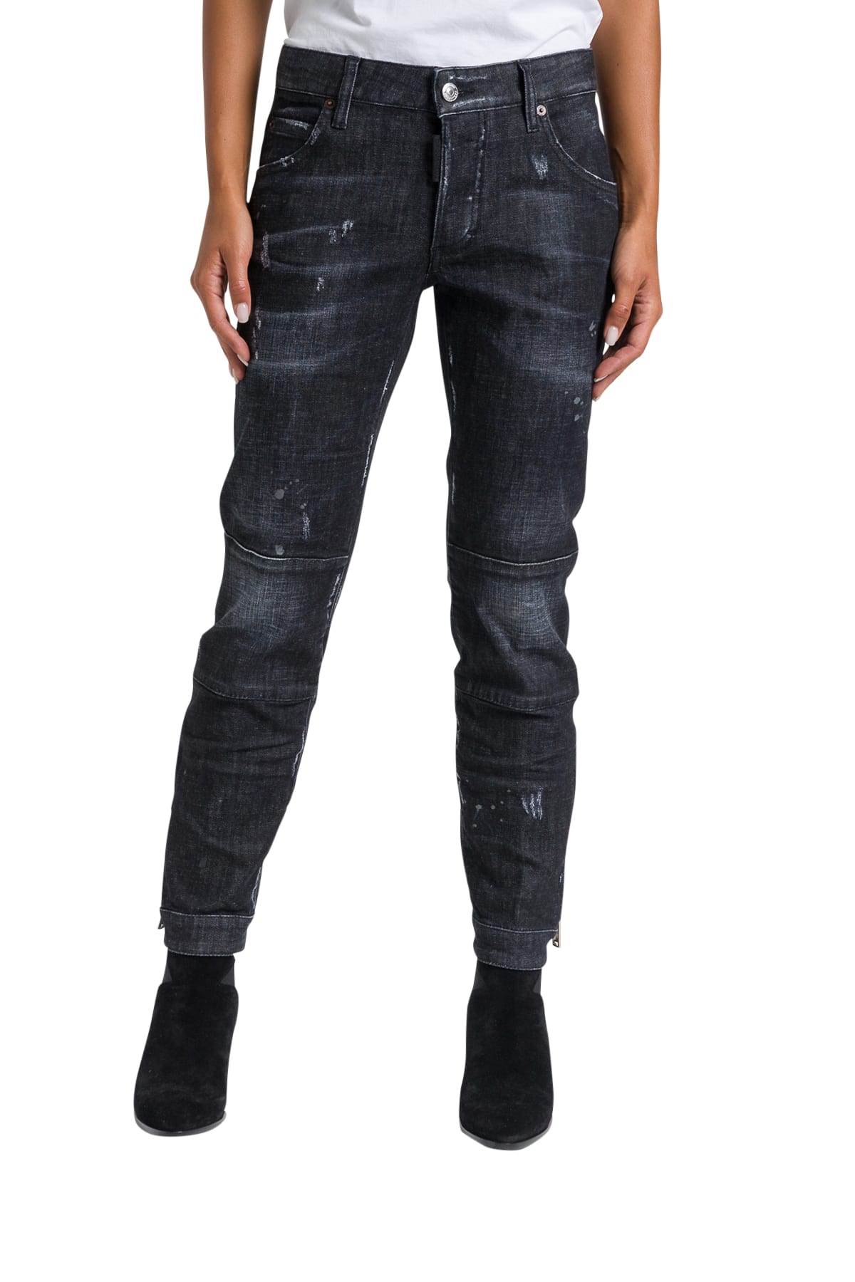 dsquared2 zipper jeans