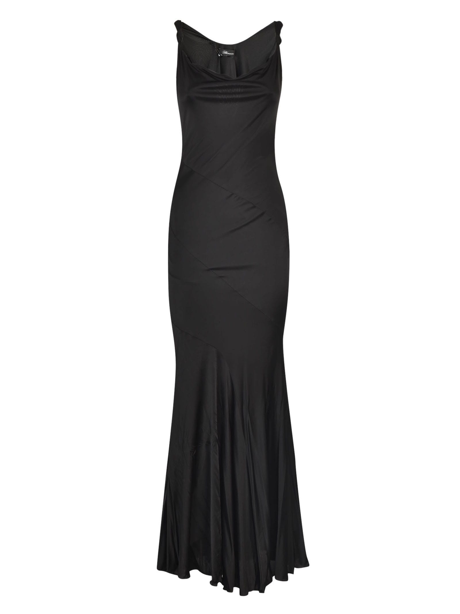 Blumarine Sleeveless Long-length Dress In Nero