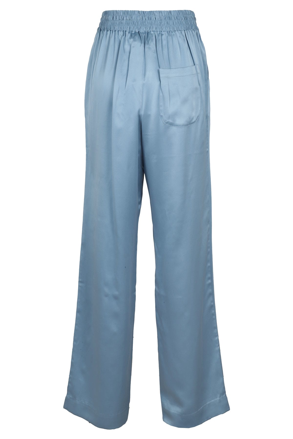 Shop Loulou Studio Silk Pants In Blue