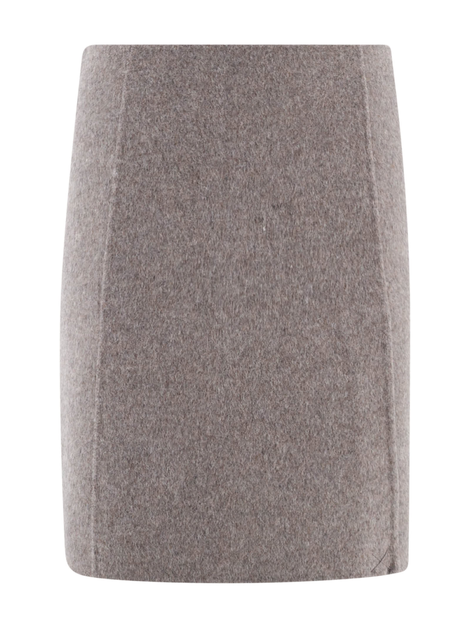 P.a.r.o.s.h Wool Skirt In Gray