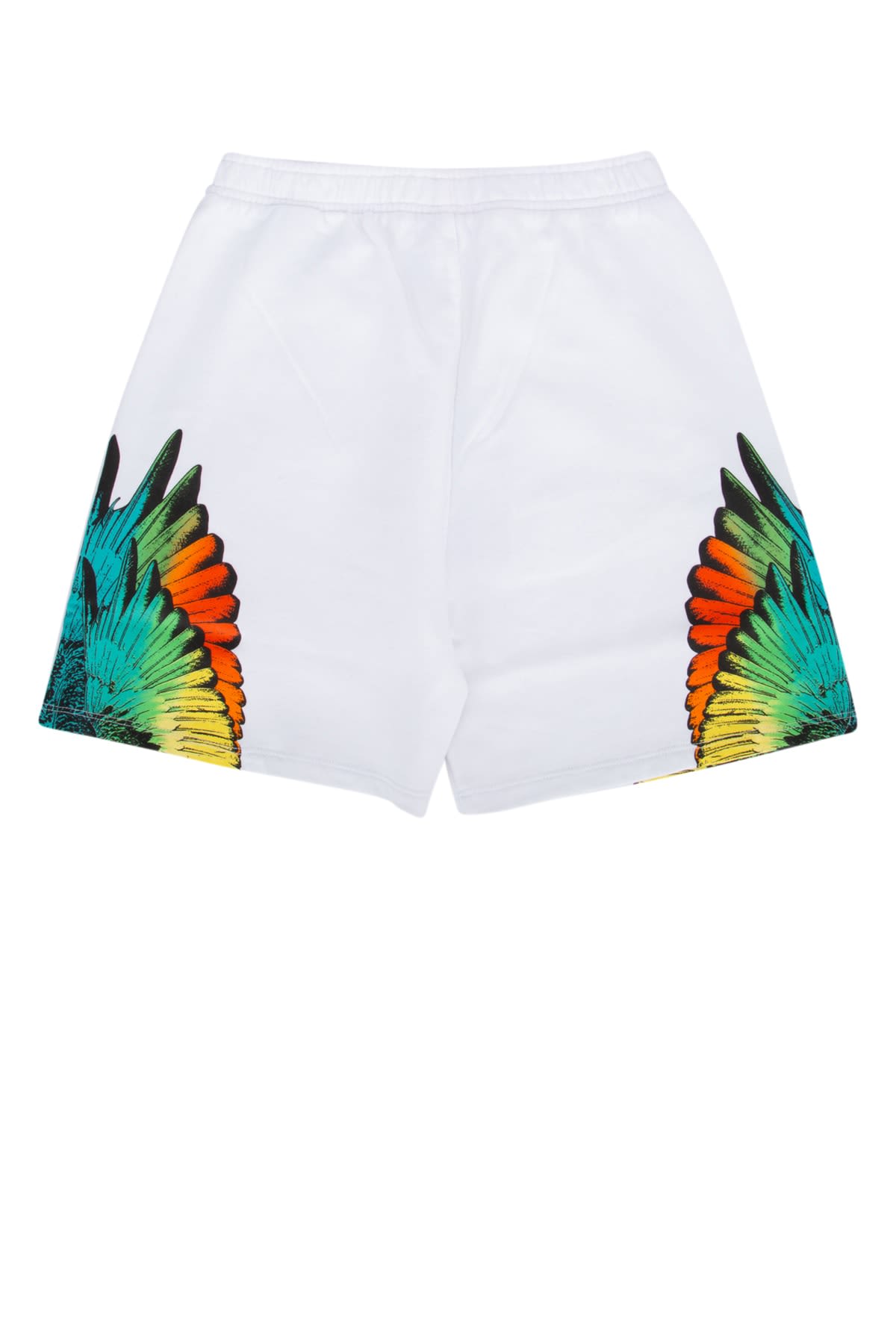 Marcelo Burlon County Of Milan Icon Wings Relax Sweatshorts White Multi In Whitemulti
