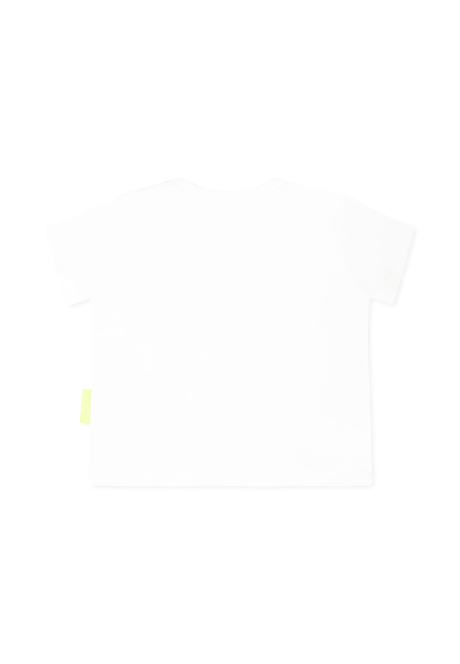 Barrow White T-shirt For Baby Girl With Logo In White