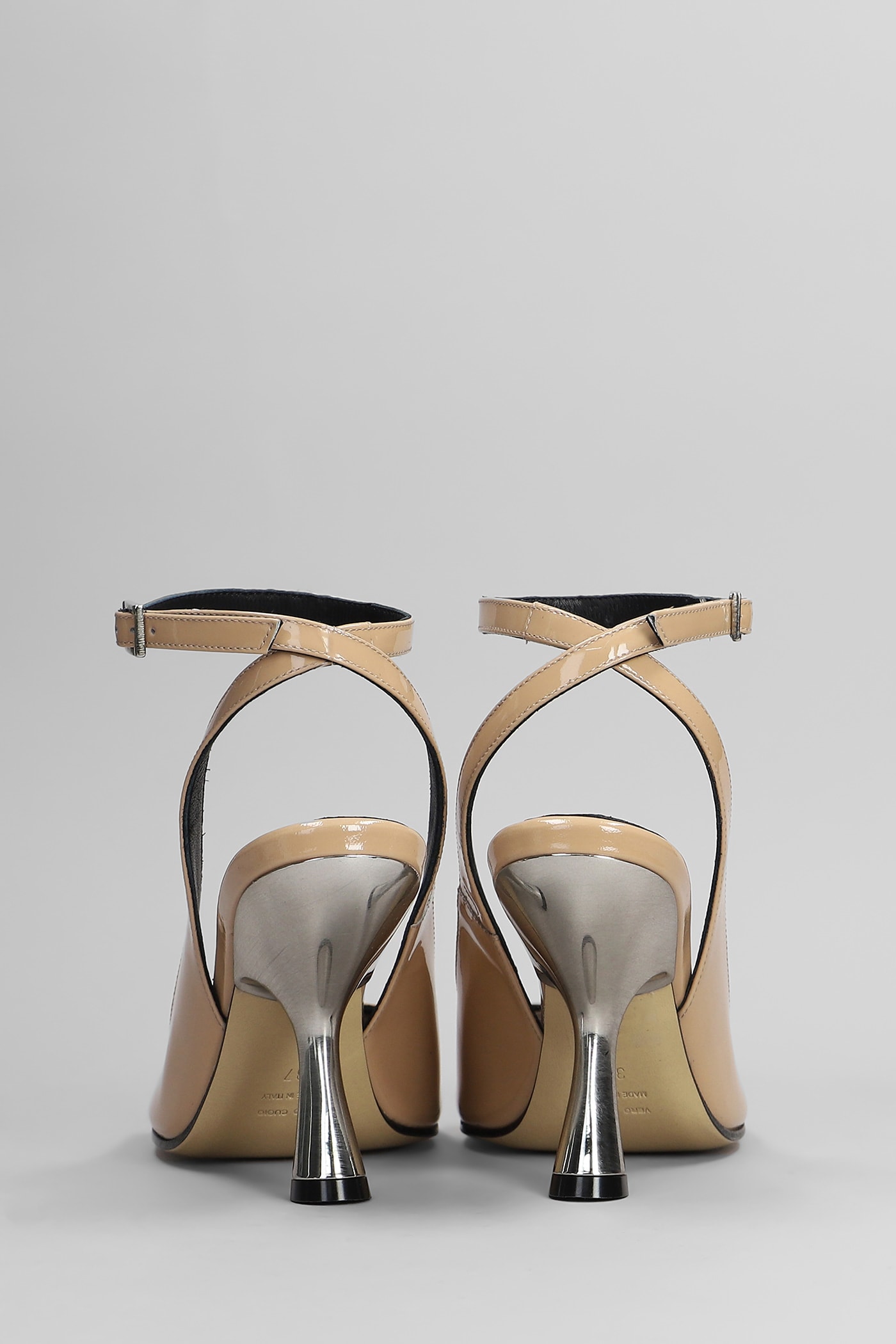 Alchimia Sandals In Camel Patent Leather In Camel