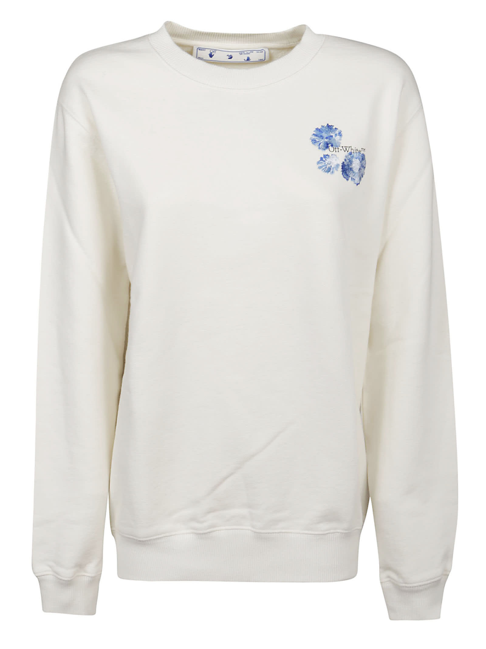 Off-White Embr Floral Arrow Reg Sweatshirt